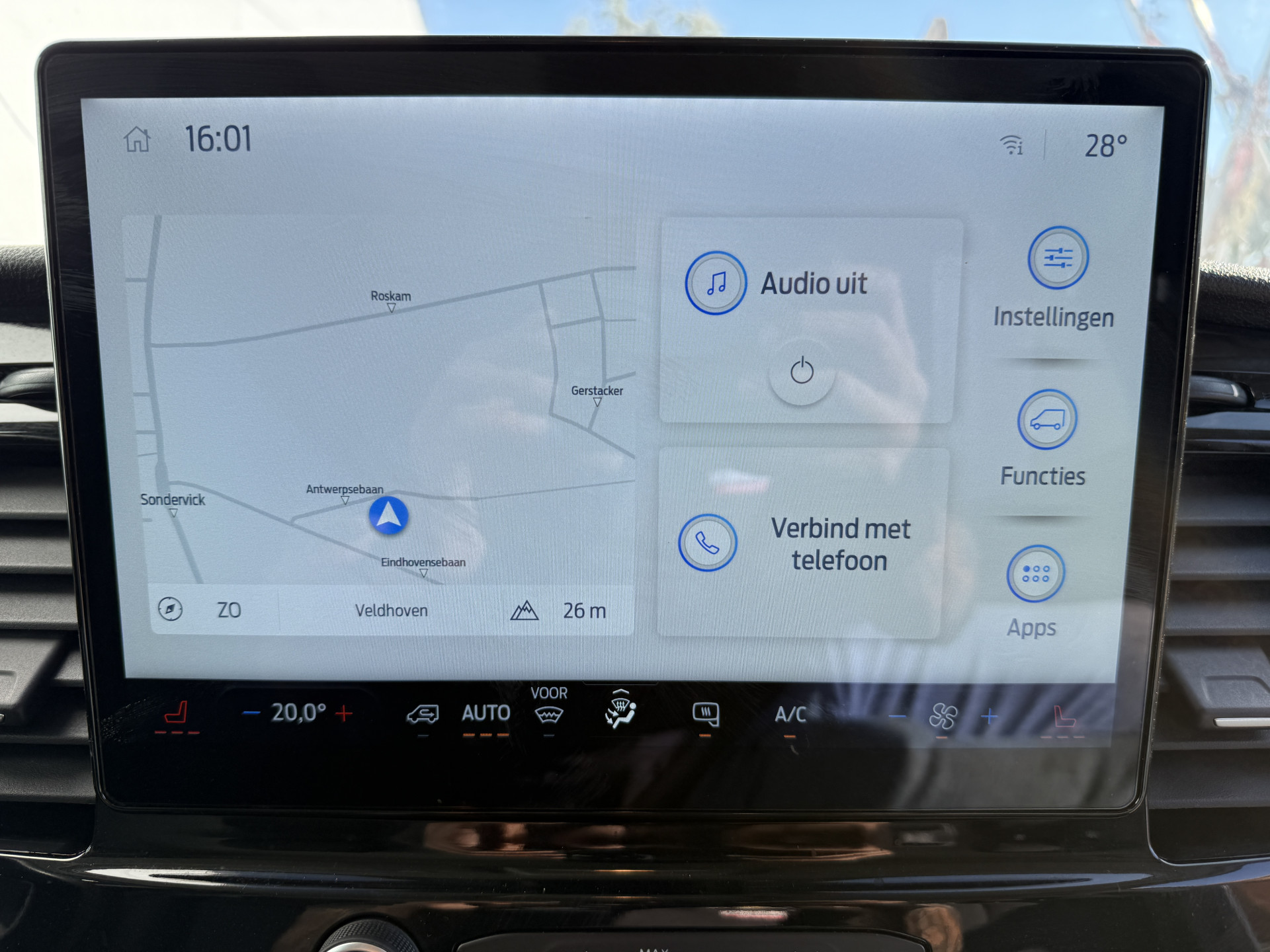 Ford e-Transit 68kWh 184PK L4H3 317km WLTP 93.7% (SOH) BEV Snelladen Carplay Climate control 360° Camera Parkeersensoren v+a Stoelverwarming