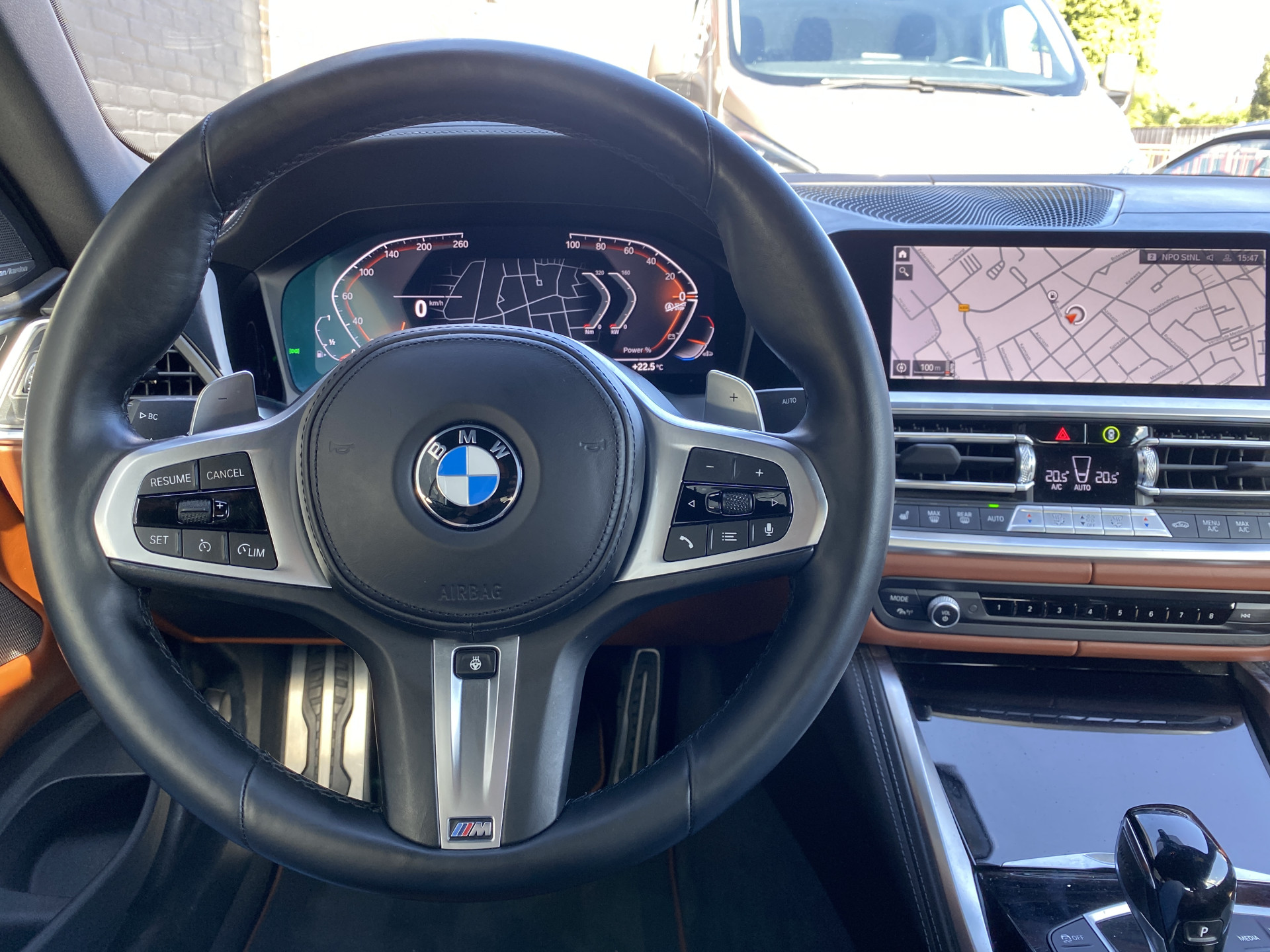 BMW 4-serie Cabrio 420i M-Sport 184 pk High Executive AUT. | dealer onderh. | cognac leder | memory seat | trekhaak | stoel-/stuurverw.