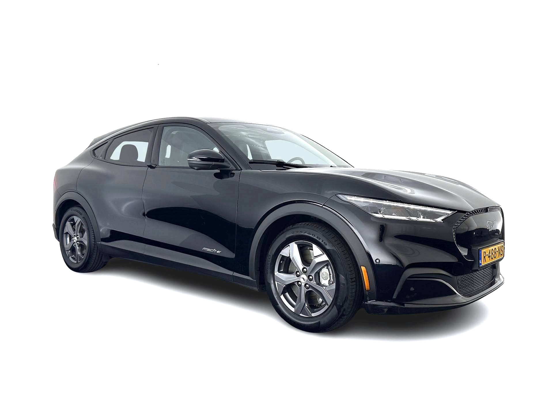 Ford Mustang Mach-E RWD 75 kWh [ 3-Fase-11kW ] {SOH-84%} (INCL-BTW) *LEATHER | FULL-LED | DAB | DIGI-COCKPIT | KEYLESS | NAVI-FULLMAP | CARPLAY | HEATED-COMFORTSEATS | TOPVIEW | ADAPTIVE-CRUISE | PRIVACY-GLASS | 18'' ALU*