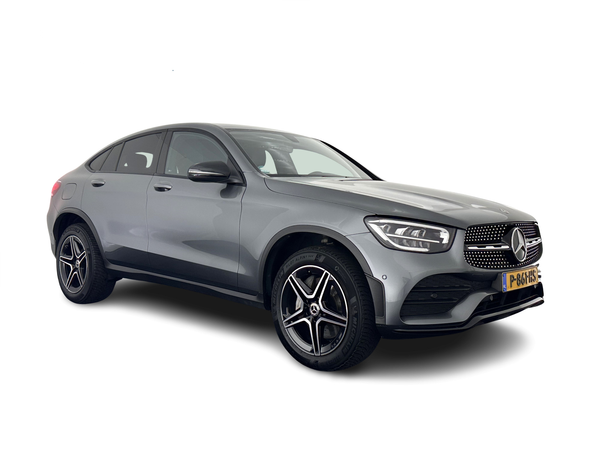 Mercedes-Benz GLC-klasse Coupé 300de 4MATIC Business Solution AMG (Plug-in) (INCL.BTW) *LEATHER-FABRIC | FULL-LED | CAMERA | HEATED-SPORTSEATS | NAVI-FULLMAP | PRIVACYGLASS | SHIFTPADDLES | DAB+ | ECC | PDC | CRUISE | 19''ALU*