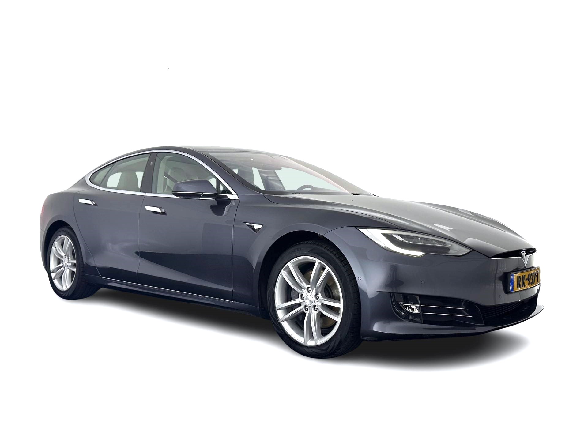 Tesla Model S 100D AWD [ 3-Fase-17kW] {SOH-86%} (INCL.BTW) *PANO-WINDOW | AUTO-PILOT | LEATHER | CCS-FASTLOADER | FULL-LED | NAVI-FULLMAP | KEYLESS | MEMORY-PACK | HEATED-COMFORTSEATS | DIGI-COCKPIT | 19"ALU*