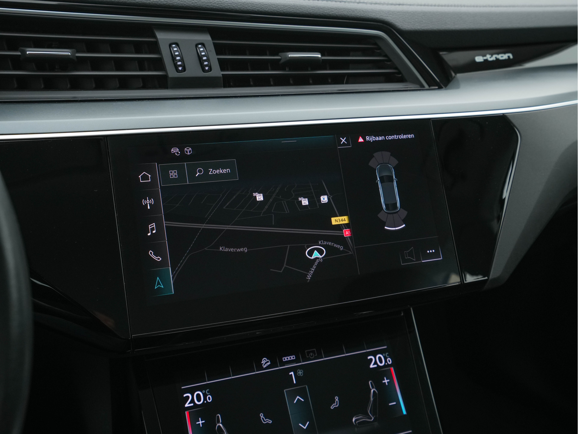 Audi e-tron Sportback 55 Quattro Business edition 95 kWh [ 3-Fase ] {SOH-100%} (INCL-BTW) *DIGI-COCKPIT | FULL-LED | MEMORY-PACK | DAB | KEYLESS | NAVI-FULLMAP | SHIFT-PADDLES | AUDI-SOUND | COMFORT-SEATS | 20''ALU*