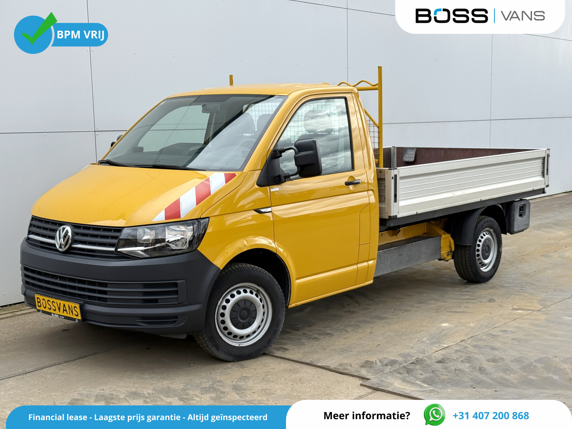 Volkswagen Transporter T6 150PK Open Laadbak Cruise Control Airco 2.2T Trekhaak Pritische Pickup Open Box