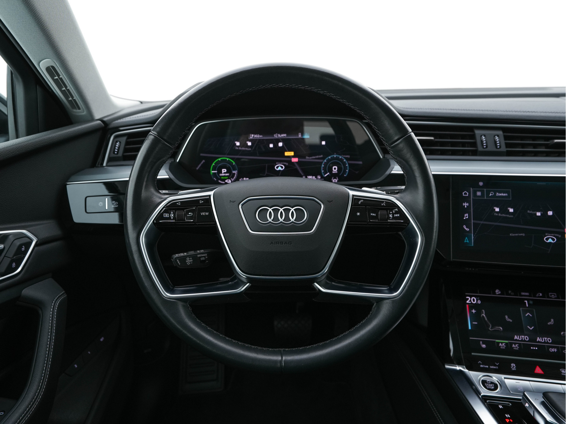 Audi e-tron 55 quattro Advanced edition Plus 95 kWh (3-Fase-11 kW) {SOH-93%} (INCL-BTW) Aut.*HEATPUMP | LEATHER | ADAPTIVE-CRUISE | FULL-LED | DIGI-COCKPIT | KEYLESS | MEMORY-PACK | CAMERA | NAVI-FULLMAP | SHIFTPADDLES | DAB+ | HEATED-COMFORTSEATS | DRIVE