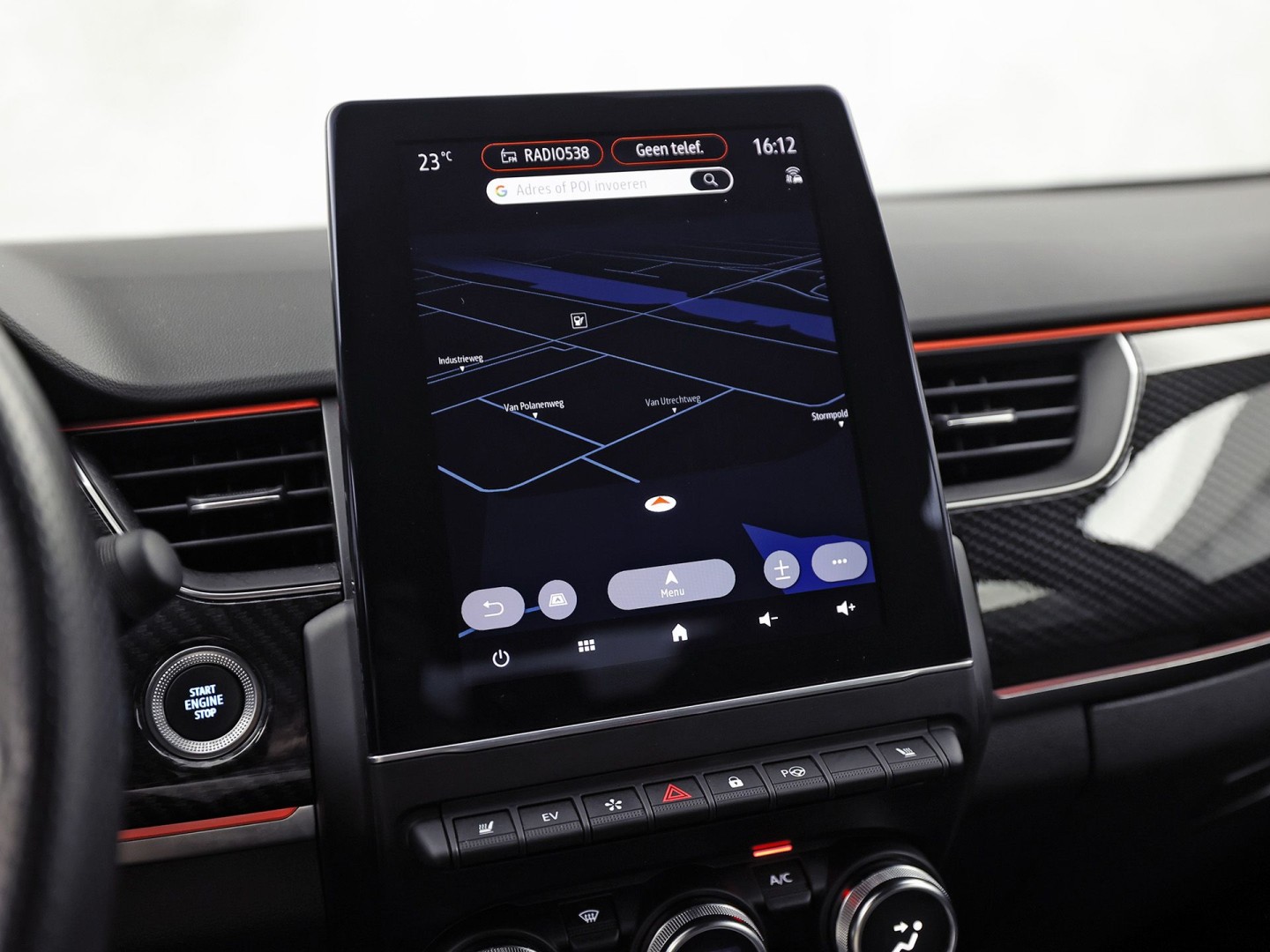 Renault Arkana 1.6 E-Tech Hybrid 145 R.S. Line 145Pk Automaat (VIRTUAL COCKPIT, APPLE CARPLAY, GROOT NAVI, STUUR/STOELVERWARMING, LEDER/ALCANTARA, CAMERA, ELEKTRISCHE SPORTSTOELEN, GETINT GLAS, ADAPTIVE CRUISE, KEYLESS, NIEUWSTAAT)