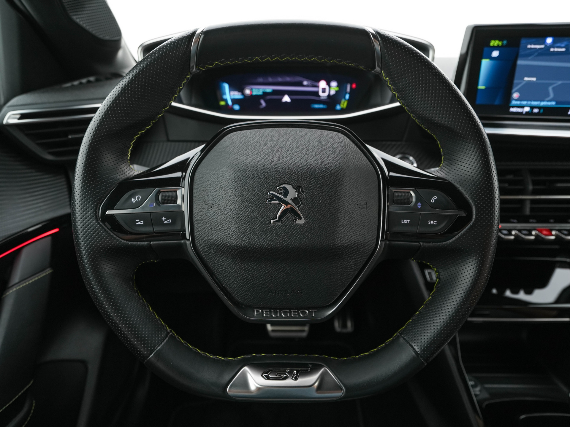 Peugeot e-208 EV GT-Line 350 50 kWh [ 3-Fase ] {SOH-90%} (INCL-BTW) *FULL-LED | DIGI-COCKPIT | BLINDSPOT | CAMERA | LEATHER-ALCANTARA | NAVI-FULLMAP | LANE-ASSIST | KEYLESS | DAB | CCS-FASTLOADER | HEATED-SPORTSEATS | AMBIENT-LIGHT | 17"ALU*