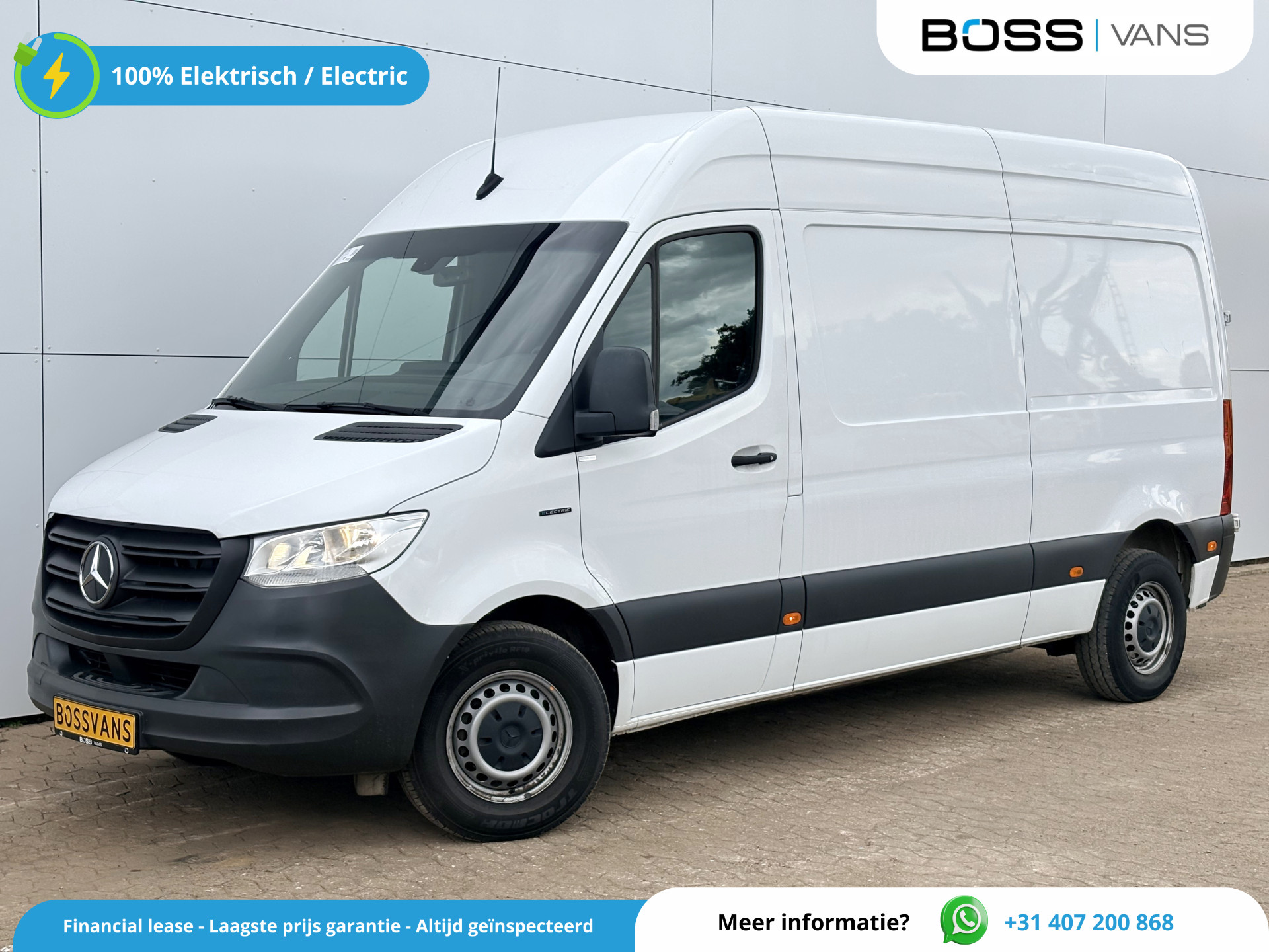Mercedes-Benz eSprinter eSprinter 312 55kWh L2H2 Elektrisch 168km WLTP 93,7% (SOH) 80kw Snelladen Climate Control Camera