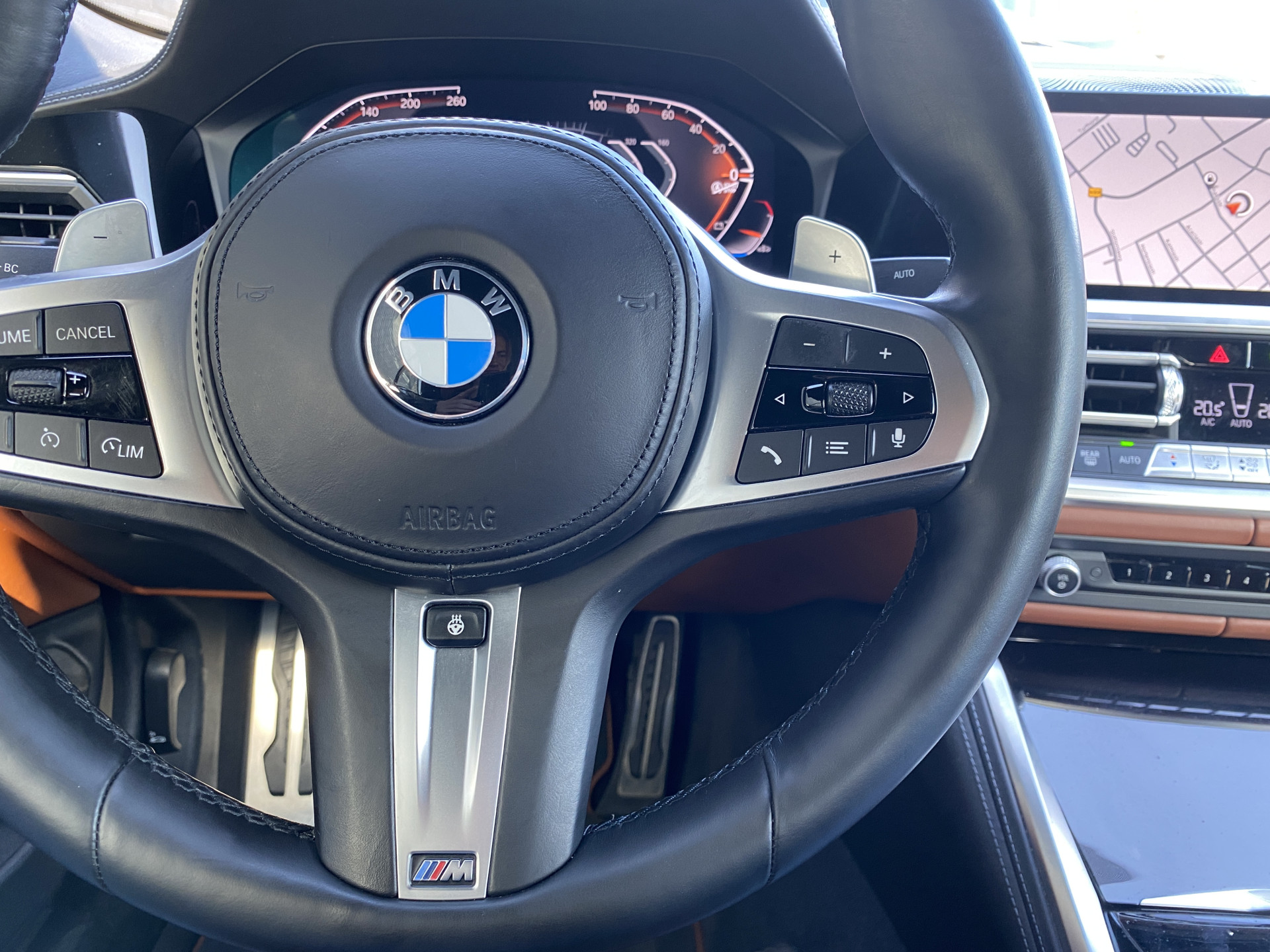 BMW 4-serie Cabrio 420i M-Sport 184 pk High Executive AUT. | dealer onderh. | cognac leder | memory seat | trekhaak | stoel-/stuurverw.