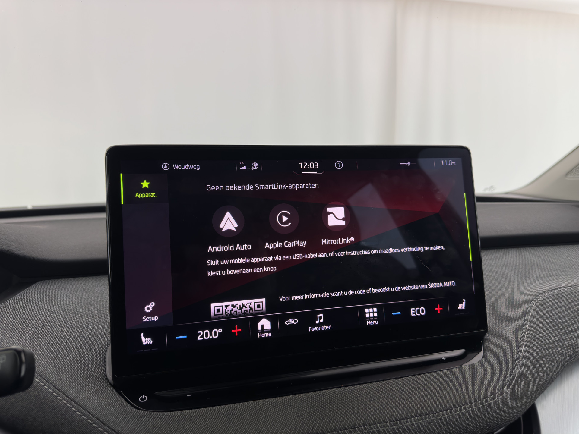 ŠKODA Enyaq iV 80 [ 3-Fase ] {SOH-88% } (INCL-BTW) *LEATHER-FABRIC | FULL-LED | DIGI-COCKPIT | CAMERA | KEYLESS | NAVI-FULLMAP | AMBIENT-LIGHT | ECC | HEATED-COMFORTSEATS | DAB+ | PDC | CRUISE | CARPLAY | TOWBAR | 19"ALU*