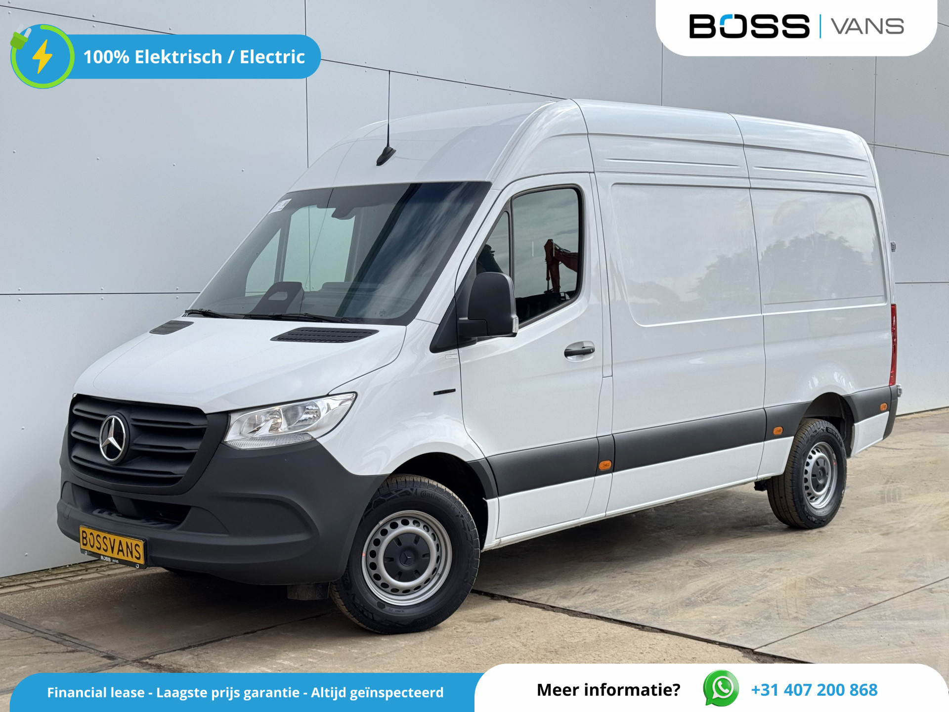 Mercedes-Benz eSprinter 314 Pro 81kWh L2H2 313km WLTP 2000kg Trekvermogen 115kw Snelladen Adaptieve Cruise Widescreen Camera