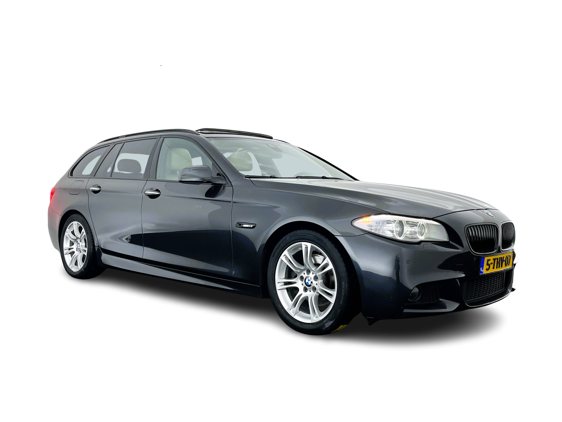 BMW 5-serie Touring 520d M-Sportpack High Executive Aut. *PANO | LEATHER | XENON | HEATED-SPORTSEATS | HIFI-SOUND | NAVI-FULLMAP | PRIVACYGLASS | SHIFTPADDLES | HEAD-UP | 18''ALU*