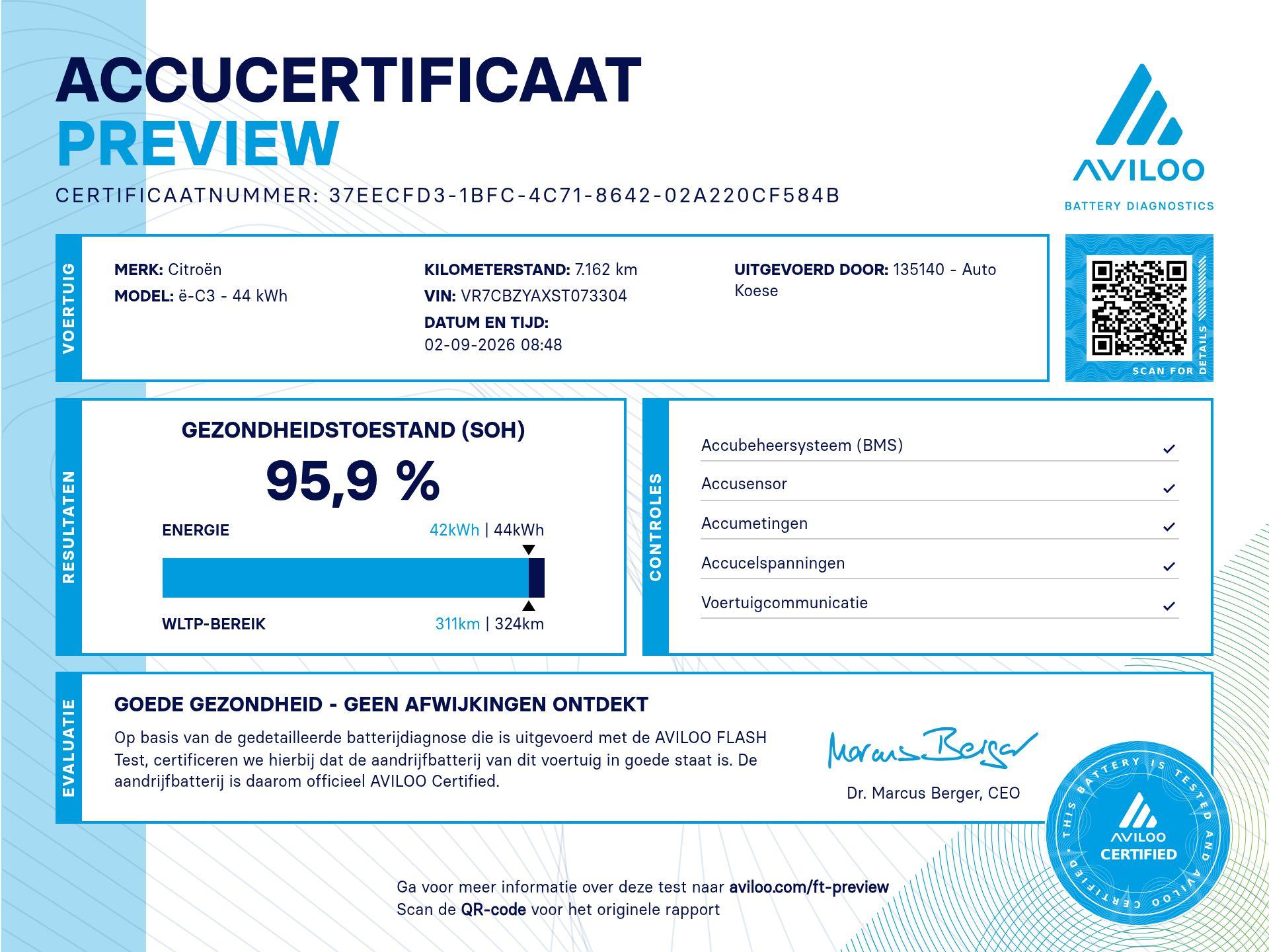 Citroen Ë-C3 Max 113pk 44 kWh | 11 KW Lader | 95,9% SOH | Camera | Navigatie | Parkeersensoren