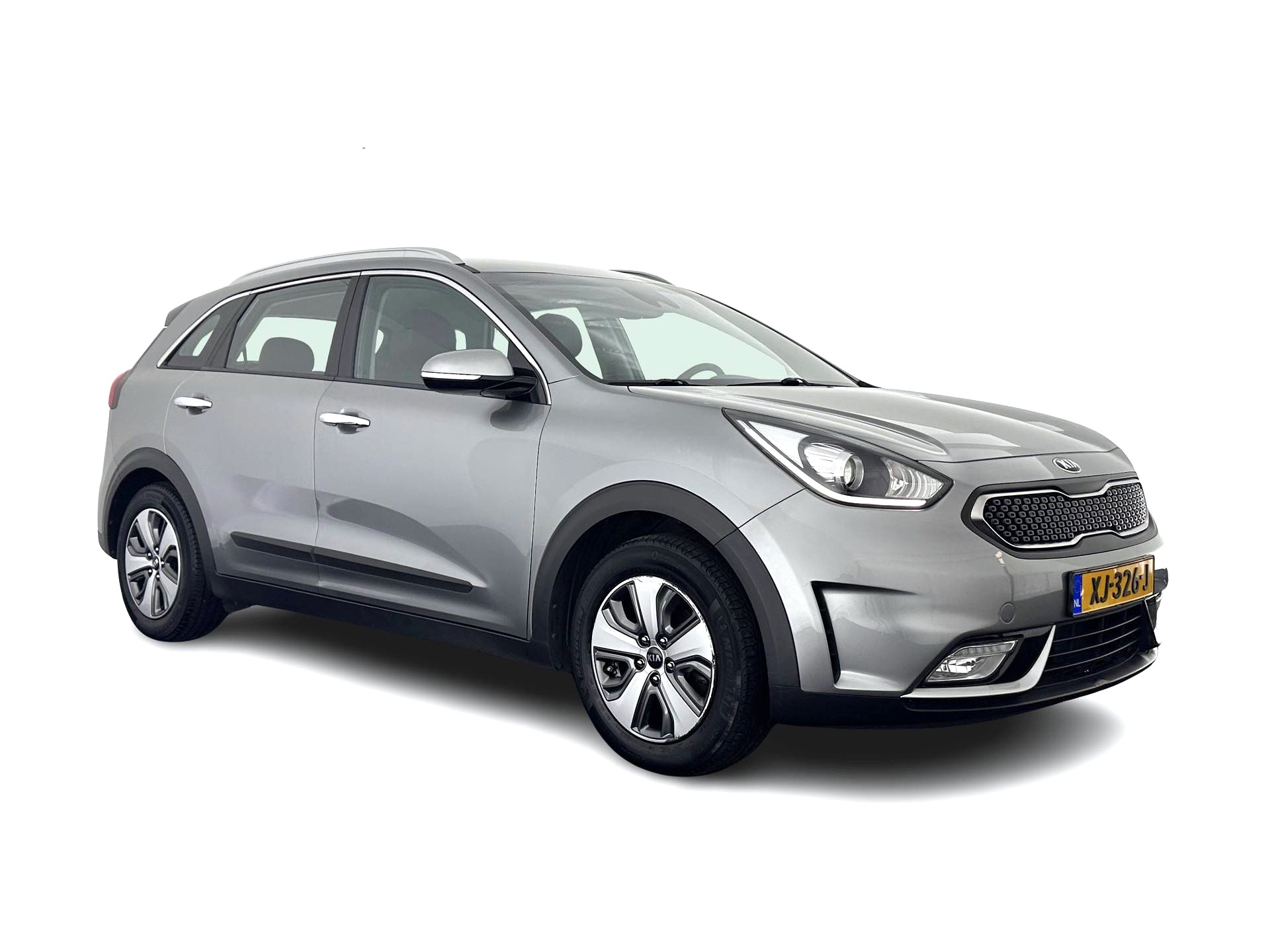 Kia Niro 1.6 GDi Hybrid ExecutiveLine (INCL.BTW) Aut. *LEATHER-FABRIC | NAVI-FULLMAP | KEYLESS | CAMERA | COMFORT-SEATS | DIGI-COCKPIT | LANE-ASSIST | ECC | CARPLAY | PDC | TOWBAR | 16''ALU*