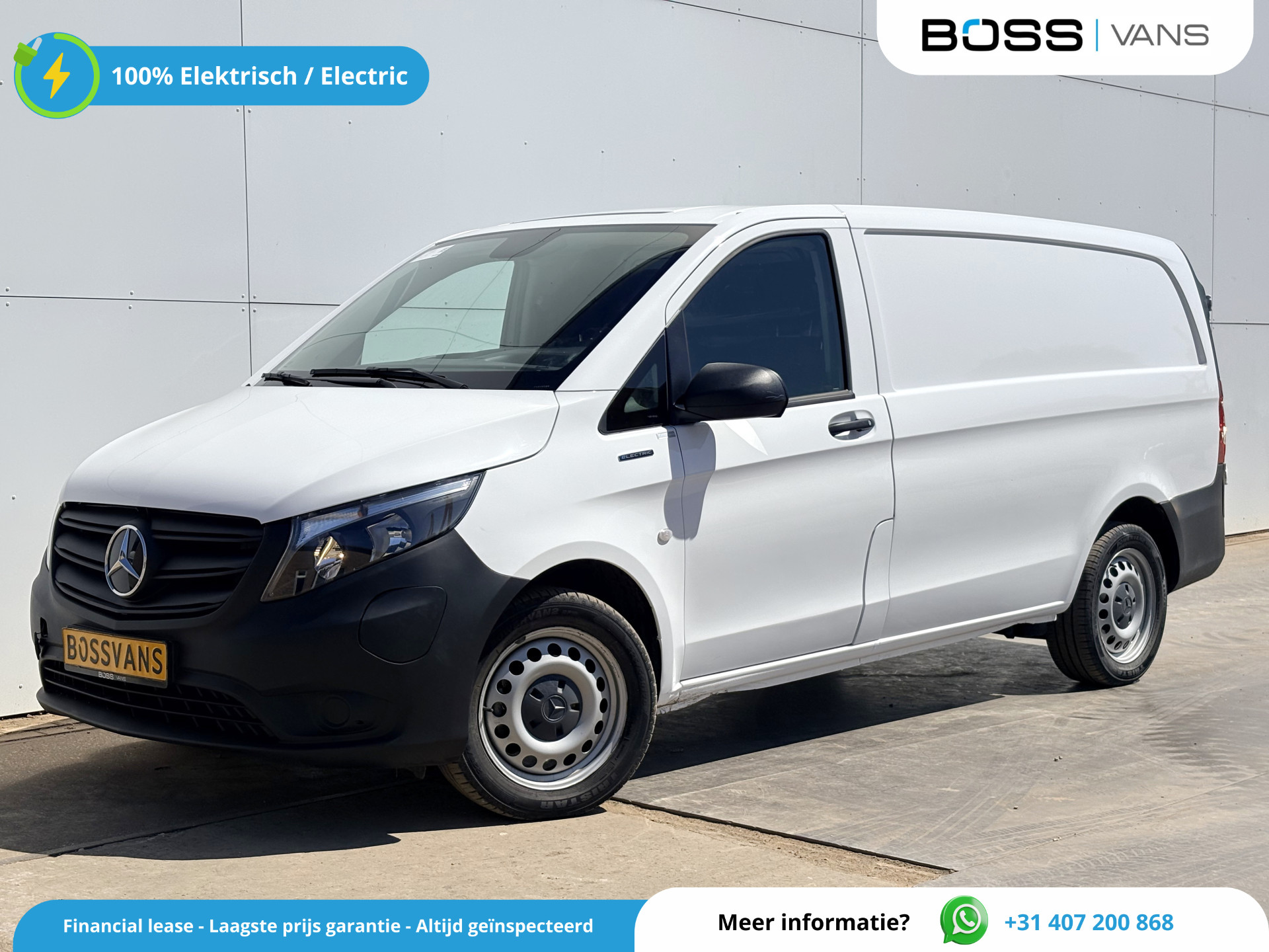 Mercedes-Benz eVito 112 66kWh L2 Elektrisch 95.8% (SOH) 280-WLTP 80kw Snelladen Climate Control Cruise Control Camera Stoelverwarming Parkeersensoren