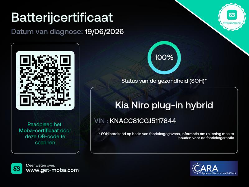 Kia Niro 1.6 GDi Hybrid DynamicLine SOH %100,Carplay,142pk,Camera,Navi,Clima,Cruise,Pdc,Rijstrooksensor,Halfleder,N.A.P,Apk tot 11-2026
