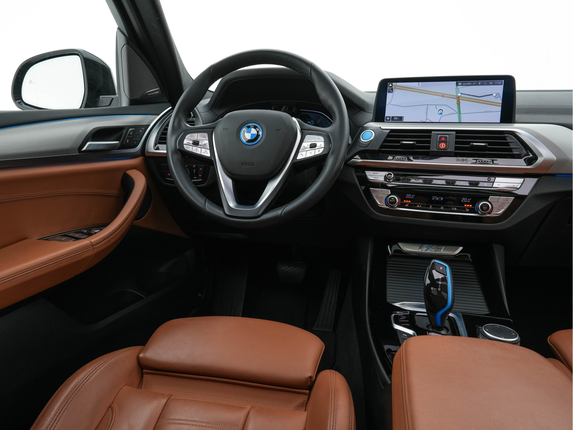 BMW iX3 High Executive 80 kWh [ 3-Fase ] {SOH-98%} (INCL-BTW) Aut. *PANO | LEATHER | HARMAN/KARDON | FULL-LED | BLINDSPOT | MEMORY-PACK | DIGI-COCKPIT | HEATED-SPORTSEATS | KEYLESS | TOPVIEW | DAB+ | NAVI-FULLMAP | HEAD-UP | ...
