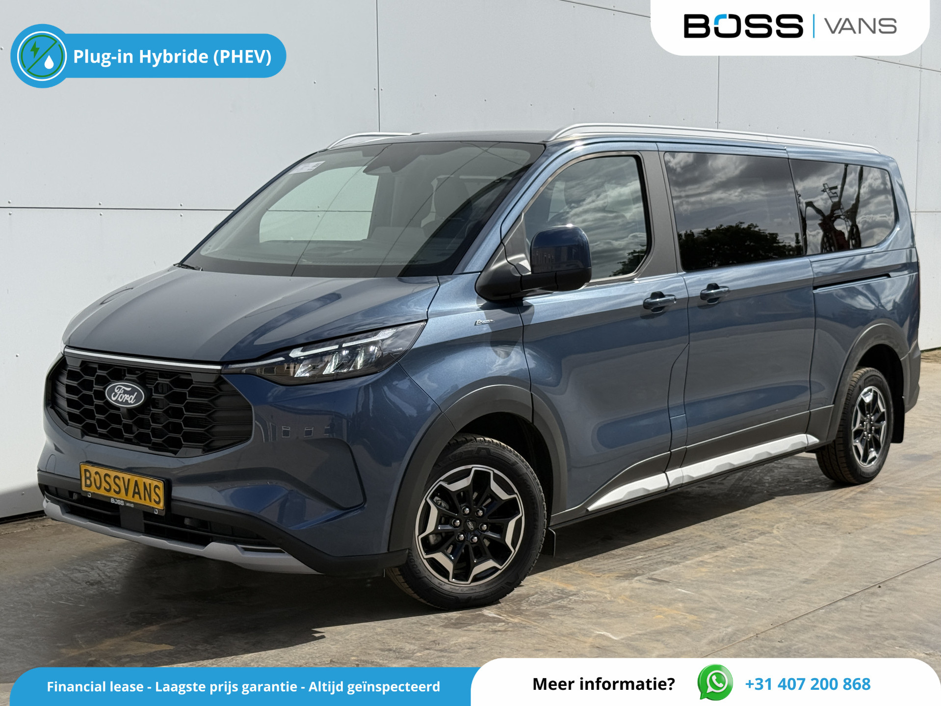 Ford Tourneo Custom 233PK PHEV Prijs Incl. BPM Excl. BTW Automaat 8-Personen Automaat LED B&O Audio Lichtmetalen Velgen PDC Carplay Camera Parkeersensoren Cruise Control