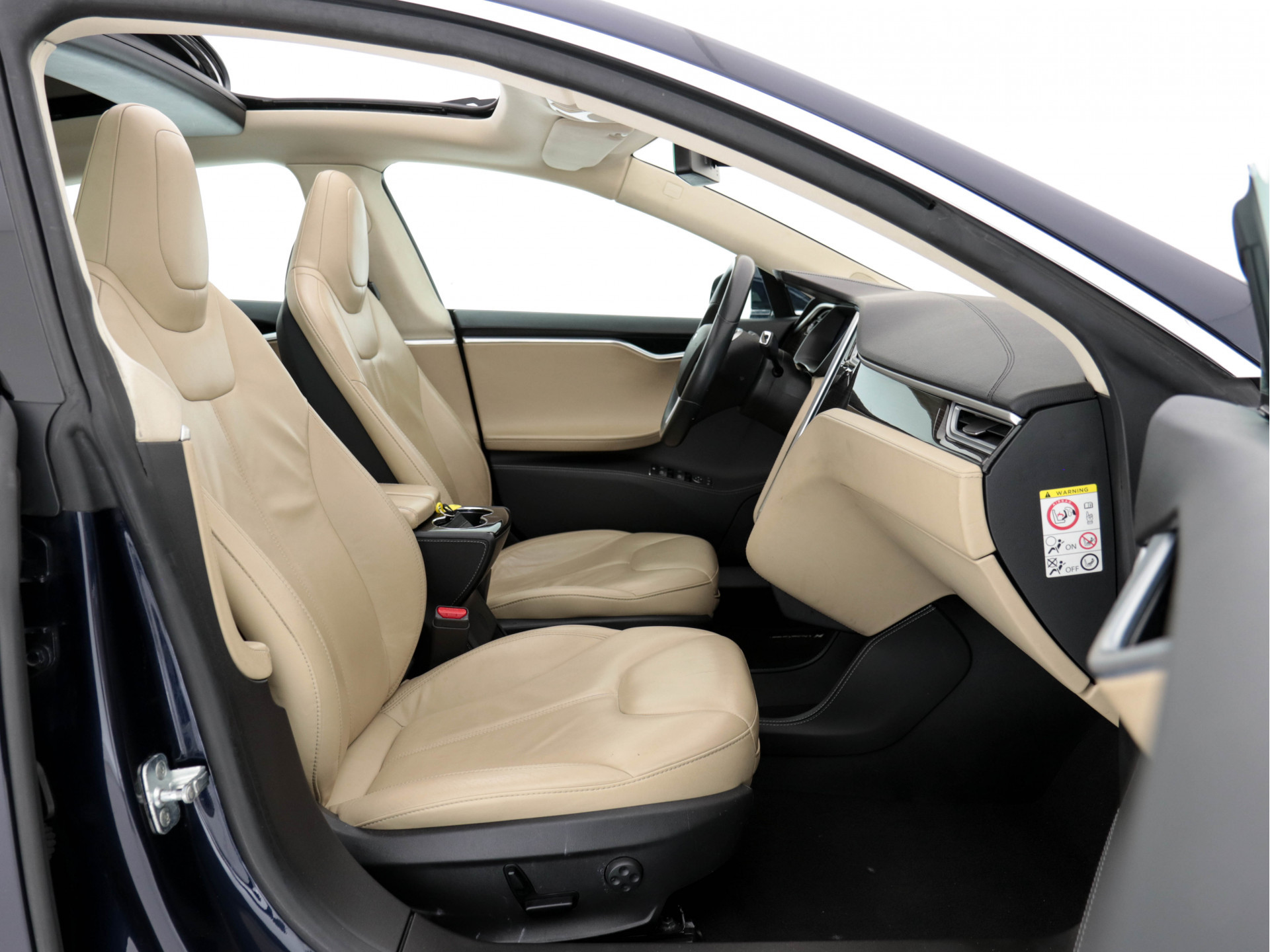 Tesla Model S 85 Base [ 3-Fase ] (INCL-BTW) *PANO | KEYLESS | LEATHER | NAVI-FULLMAP | FULL-LED | CAMERA | DAB | CRUISE | HEATED-COMFORTSEATS | ECC | PDC | WOODEN-INLAY | DIGI-COCKPIT | MEMORY-PACK |  19"ALU*