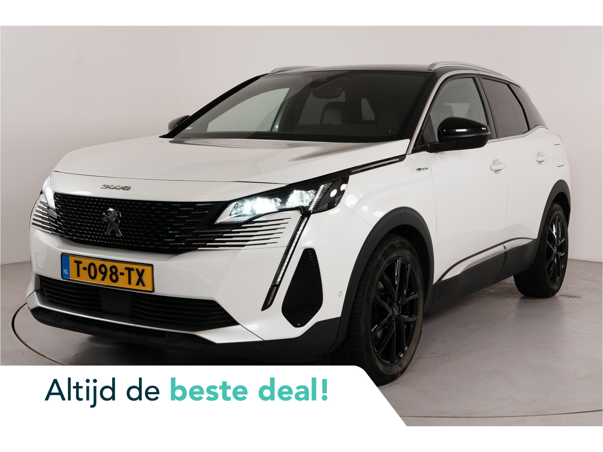 Peugeot 3008 1.6 HYbrid4 300 Blue Lease GT | SOH 95% | Adaptive Cruise | Stl. verw. | Apple/Android |
