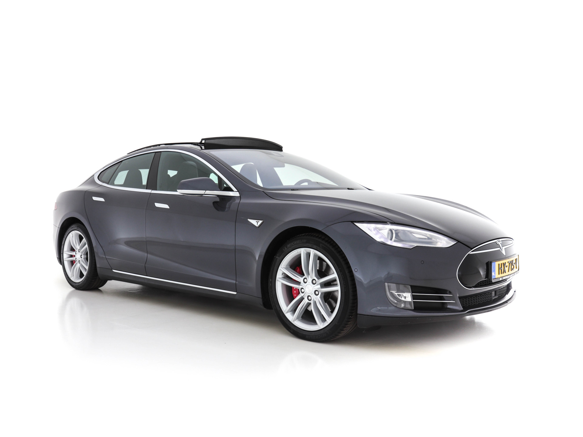 Tesla Model S P85D Performance-Pack AWD [ 3-Fase ] (INCL-BTW) *PANO | NAPPA-FULL-LEATHER | AUTO-PILOT | AIR-SUSPENSION | KEYLESS | CAMERA | FULL-LED | ADAPTIVE-CRUISE |  DIGI-COCKPIT | SPORT-SEATS | 19"ALU*