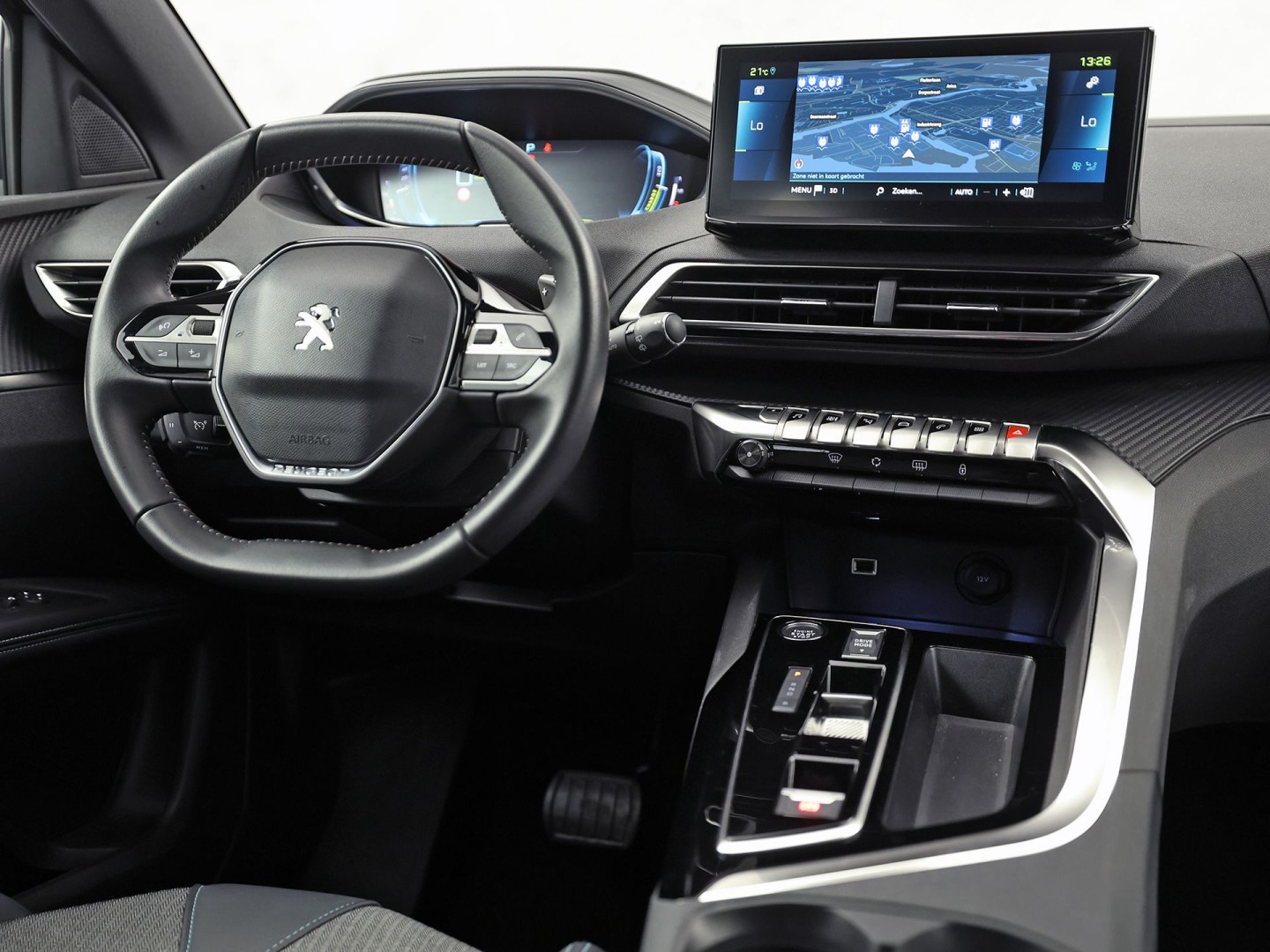 Peugeot 3008 1.6 HYbrid 225 Allure Sport 225Pk Automaat (APPLE CARPLAY, GROOT NAVI, 360 CAMERA, KEYLESS, SPORTSTOELEN, LEDER, GETINT GLAS, ZWART HEMEL, NIEUWSTAAT)