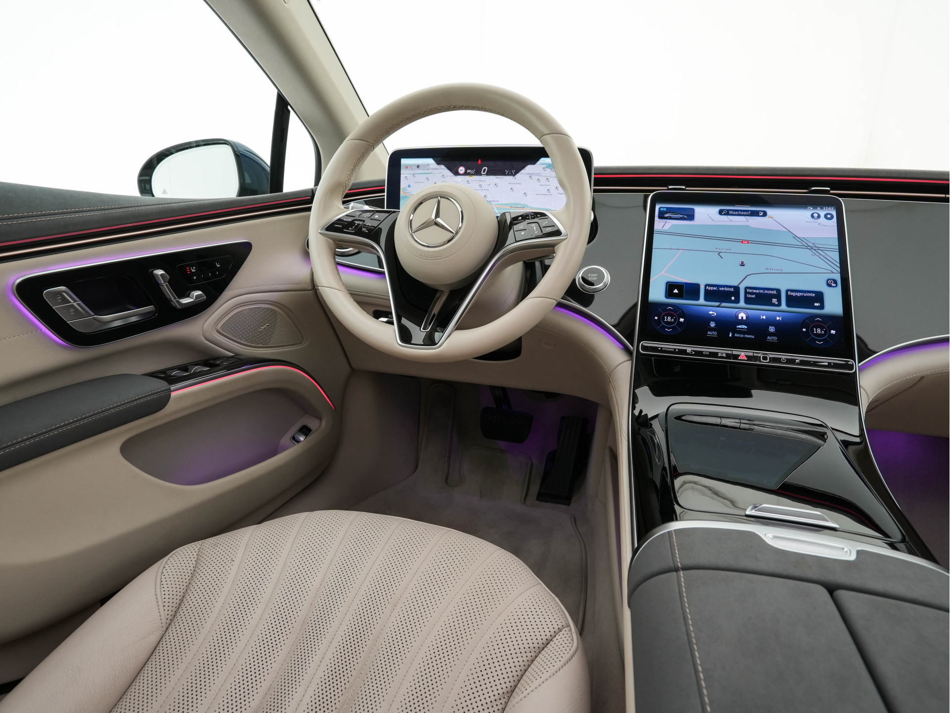 Mercedes-Benz EQS 350 Business Line 90 kWh {SOH-100%} [3-Fase] (INCL-BTW) Aut. *PANO | LEATHER | FULL-LED | MEMORY-PACK | HEATED-COMFORTSEATS | DIGI-COCKPIT | CAMERA | AMBIENT-LIGHT | NAVI-FULLMAP | BLIND-SPOT | KEYLESS | CARPLAY | PRIVACY-GLASS |