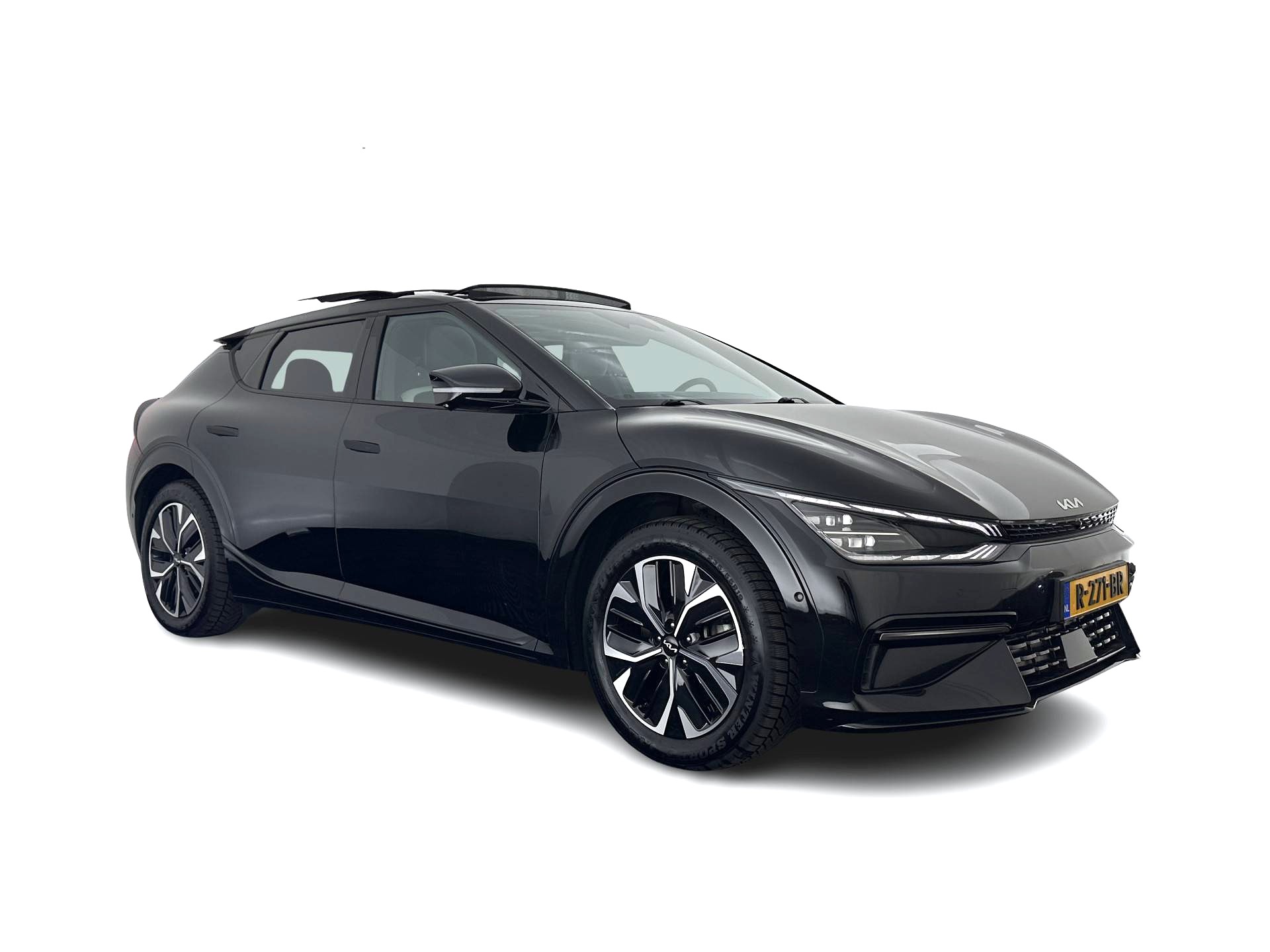 Kia EV6 GT-Line 77.4 kWh [ 3-Fase-11kW ] (SOH-100%) (INCL-BTW) Aut. *HEATPUMP | PANO | HEAD-UP | LEATHER-ALCANTARA | ADAPTIVE-CRUISE | DIGI-COCKPIT | MERIDIAN-AUDIO | MEMORYPACK | FULL-LED | KEYLESS | TOPVIEW | DAB | BLINDSPOT | NAVI-FULLMAP |