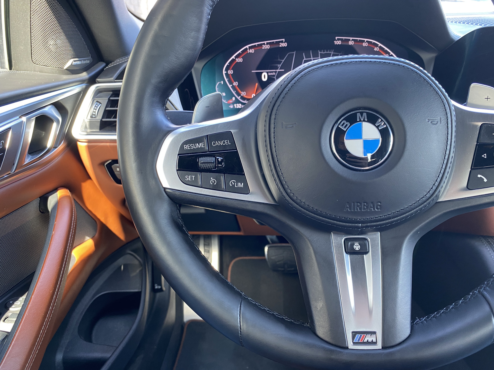 BMW 4-serie Cabrio 420i M-Sport 184 pk High Executive AUT. | dealer onderh. | cognac leder | memory seat | trekhaak | stoel-/stuurverw.