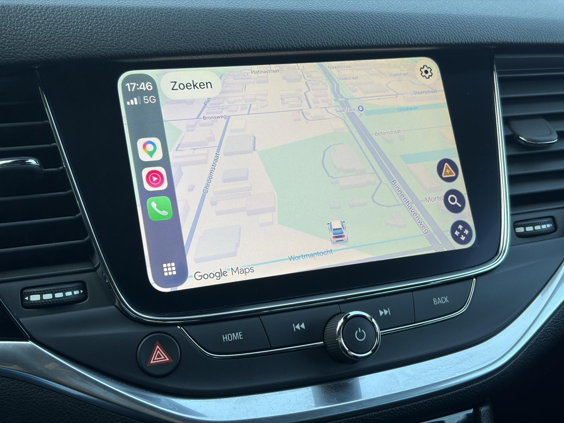 Opel Astra 1.2 Launch Elegance 2e Eigenaar,Camera,Stoelverw-Stuurverw,110pk,Navi,Carplay,Halfleder,Elekt.Stoel,6 Bak,Clima,Cruise,Lm velgen,Pdc V+A,N.A.P,Net beurt gehad,Apk tot 09-2028