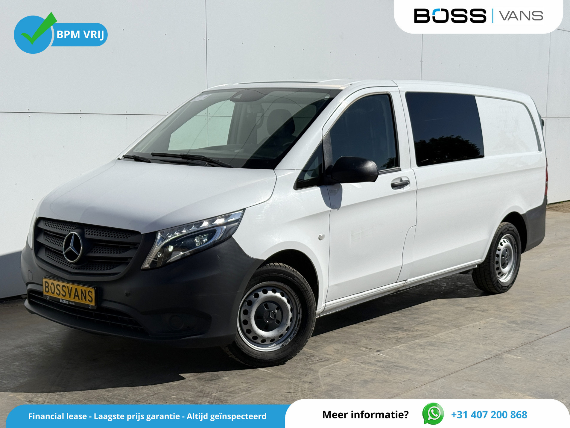Mercedes-Benz Vito 114 1.9 CDI 136PK Dubbele Cabine L2H1 5 Stoelen Climate Control Cruise Control Trekhaak Carplay Camera