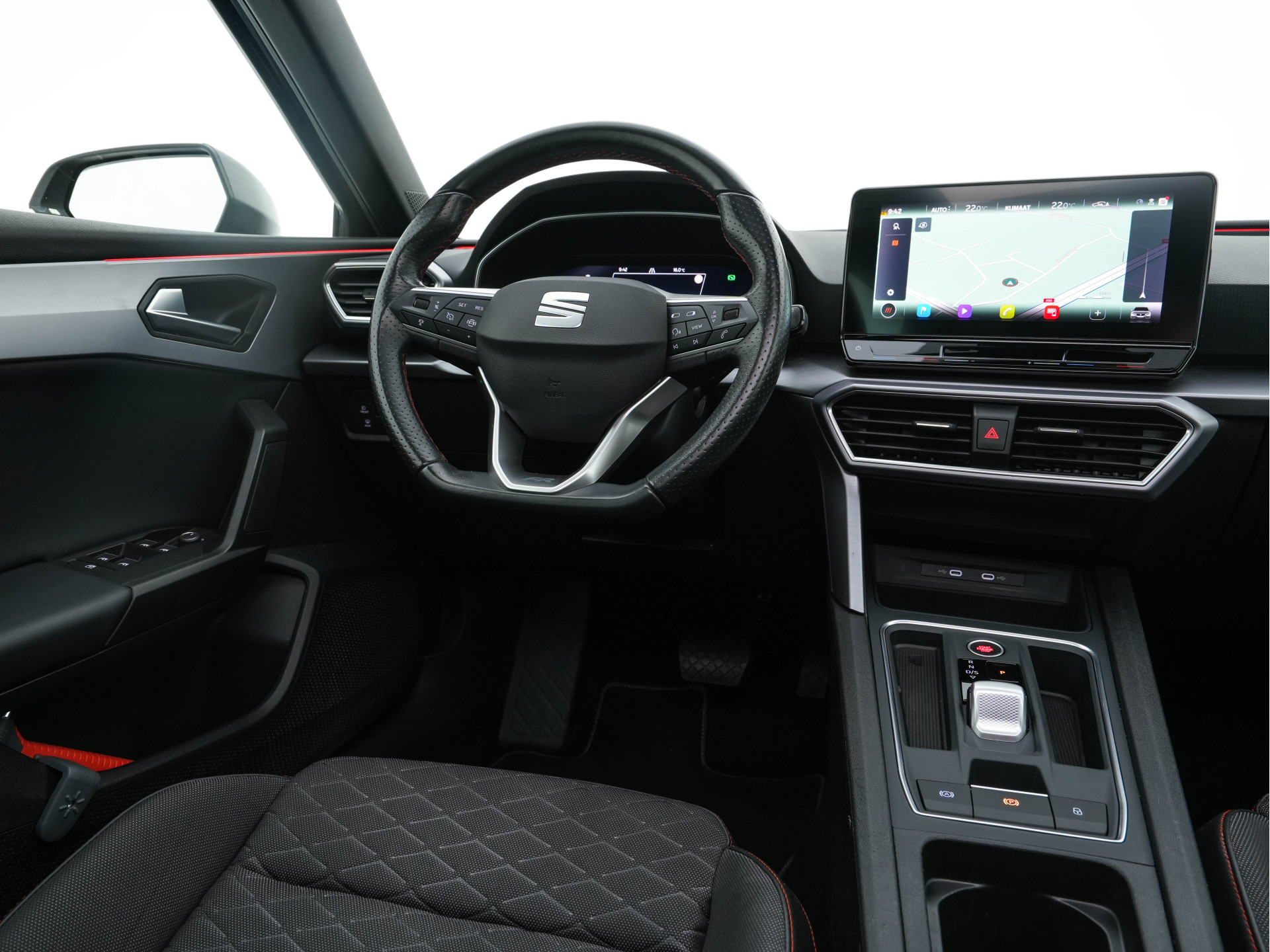 SEAT Leon Sportstourer 2.0 TDI FR Business Intense (INCL-BTW) Aut.  *PANO | FULL-LED | ADAPTIVE-CRUISE | DIGI-COCKPIT | NAVI-FULLMAP | LEATHER-MICROFIBRE | CARPLAY | KEYLESS | SHIFT-PADDLES | SPORT-SEATS | AMBIENT-LIGHT | CAMERA | 17''ALU | T