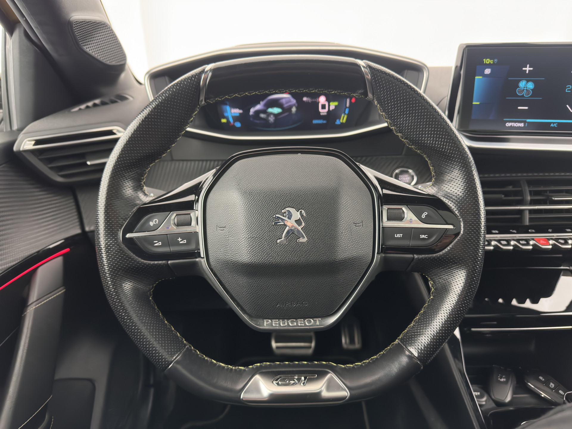 Peugeot e-208 EV GT 350 50 kWh [ 3-Fase ] {SOH-100%} (INCL-BTW) *PANO | FULL-LED | DIGI-COCKPIT | BLINDSPOT | CAMERA | LEATHER-ALCANTARA | AMBIENT-LIGHT | NAVI-FULLMAP | LANE-ASSIST | KEYLESS | DAB | CCS-FASTLOADER | HEATED-SPORTSEATS | 17"ALU*