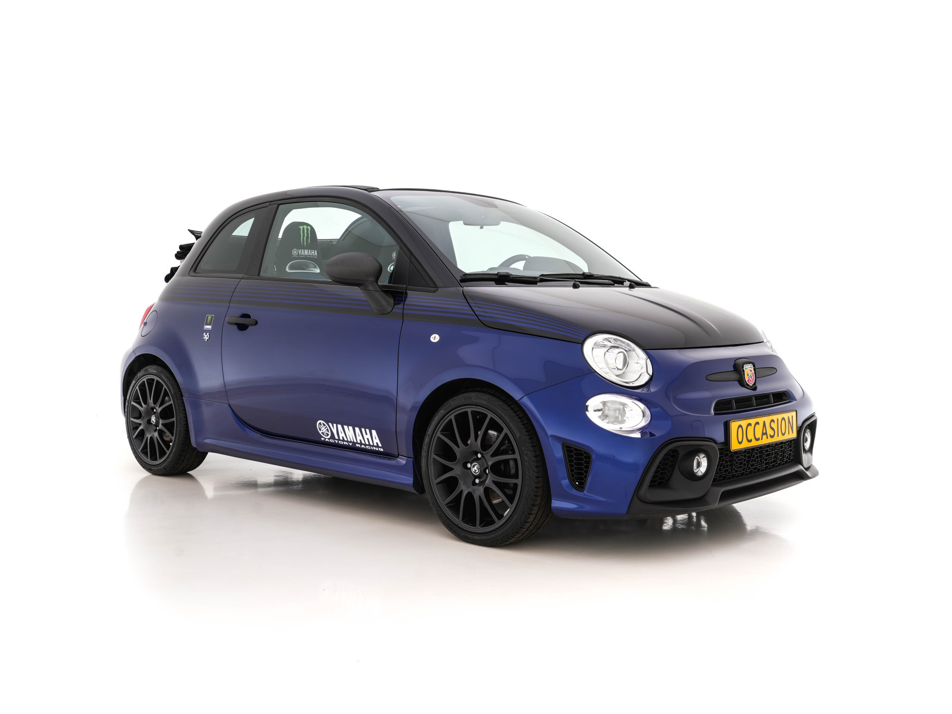 Abarth 500 C 1.4 T-Jet Yamaha Factory Racing Edition Monster [ 1 of 2000 ] (INCL-BTW ) *! POCKET-ROCKET ! | NAVI-FULLMAP | XENON | CARPLAY | SPORT-EXHAUST | DAB | SPORT-SEATS | 17"ALU*