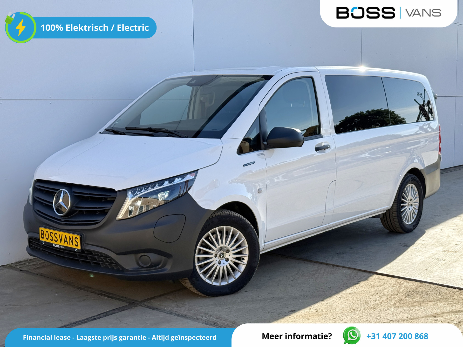 Mercedes-Benz eVito Tourer 129 90kWh 204PK Personenvervoer L2 370km WLTP 92.2% (SOH) 7 Stoelen Elektrische Schuifdeur LED Lichtmetalen velgen 17inch Snelladen Climate Control Cruise Control