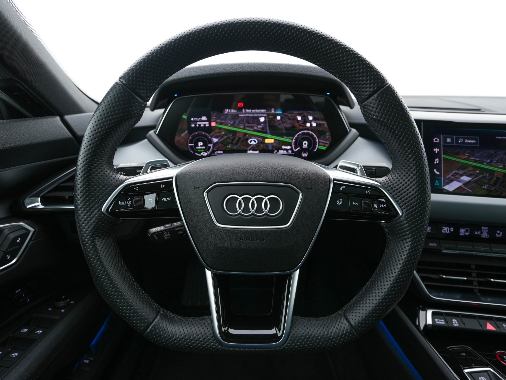Audi e-tron GT 93 kWh AWD [ 3-Fase ] {SOH-91%} *PANO | LEATHER | BANG/OLUFSEN-AUDIO | HEAD-UP | ADAPT.CRUISE | BLINDSPOT |  MATRIX-LED | AIR-SUSPENSION | SPORT-SEATS | SURROUND-VIEW | KEYLESS | DIGI-COCKPIT | NAVI-FULLMAP | 21"ALU*