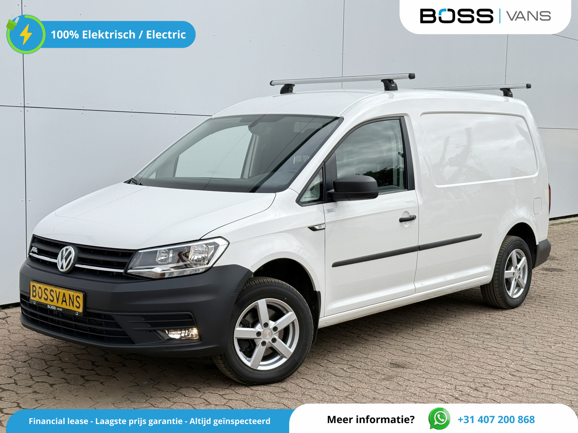 Volkswagen e-Caddy 37kWh 113PK L2H1 Elektrisch Caddy ABT Maxi 37,3kWh 159km WLTP Trekhaak Lichmetalen Velgen Airco Stoelverwarming Apple Carplay Parkeersensoren
