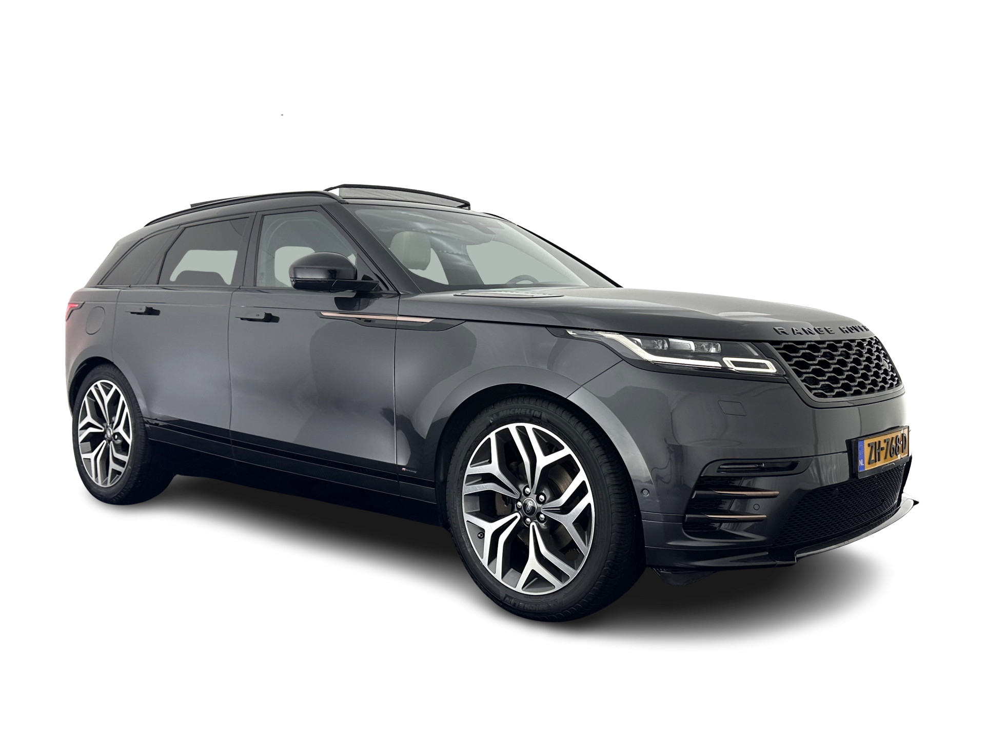 Land Rover Range Rover Velar 2.0 I4 AWD R-Dynamic HSE Aut. *PANO | LEATHER | FULL-LED | MEMORY-PACK | BLINDSPOT | MERIDIAN-SURROUND | DIGI-COCKPIT | CAMERA | KEYLESS | HEATED-COMFORTSEATS | PRIVACYGLASS | SHIFTPADDLES | HEAD-UP | 21"ALU*