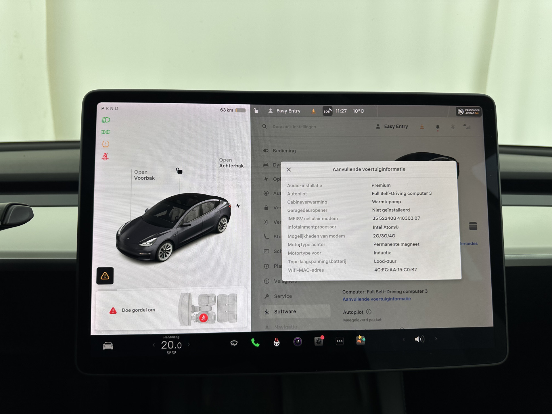 Tesla Model 3 ⚠️HV-BATTERY-DEFECT⚠️ Long Range AWD 75 kWh [ 3-Fase ] {SOH-86%} (INCL-BTW) Aut. *PANO | AUTOPILOT | LEATHER | KEYLESS | FULL-LED | MEMORY-PACK | TOPVIEW | DAB | CARPLAY | DIGI-COCKPIT | LANE-ASSIST | COMFORTSEATS | 19"ALU*