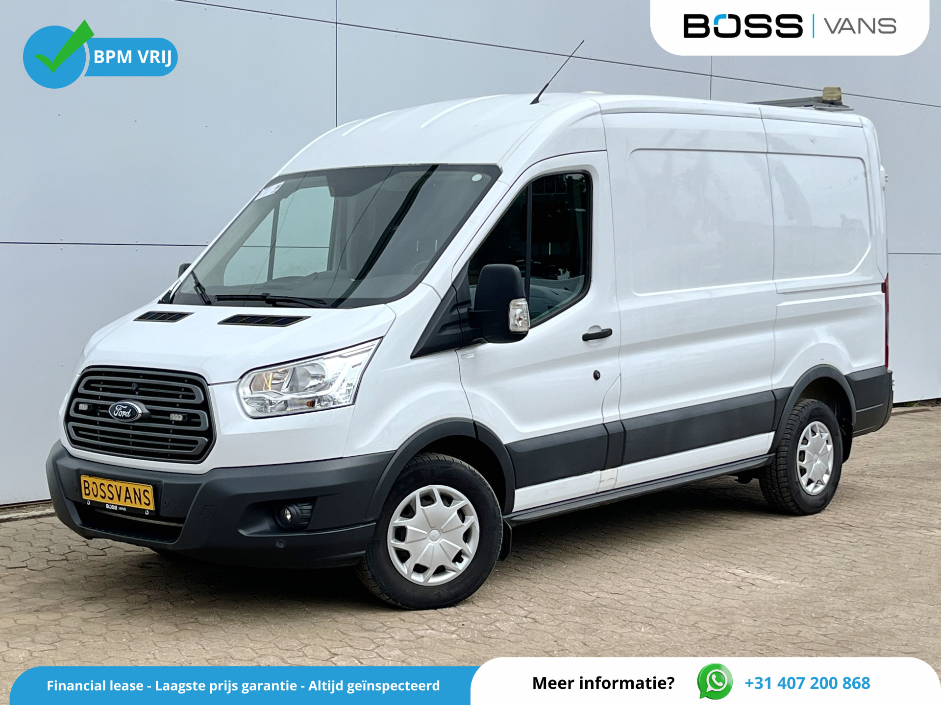 Ford Transit 2.0 TDCI 130PK L2H2 Airco Cruise Control Parkeersensoren Stoelverwarming Zwaailampen Kastwand Inbouw
