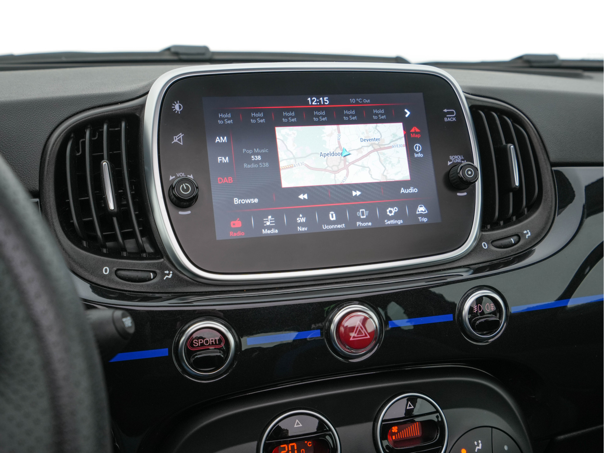 Abarth 500 C 1.4 T-Jet 595 Yamaha Factory Racing Edition Monster [ 1 of 2000 ] (INCL-BTW ) *! POCKET-ROCKET ! | NAVI-FULLMAP | XENON | CARPLAY | SPORT-EXHAUST | DAB | SPORT-SEATS | 17"ALU*