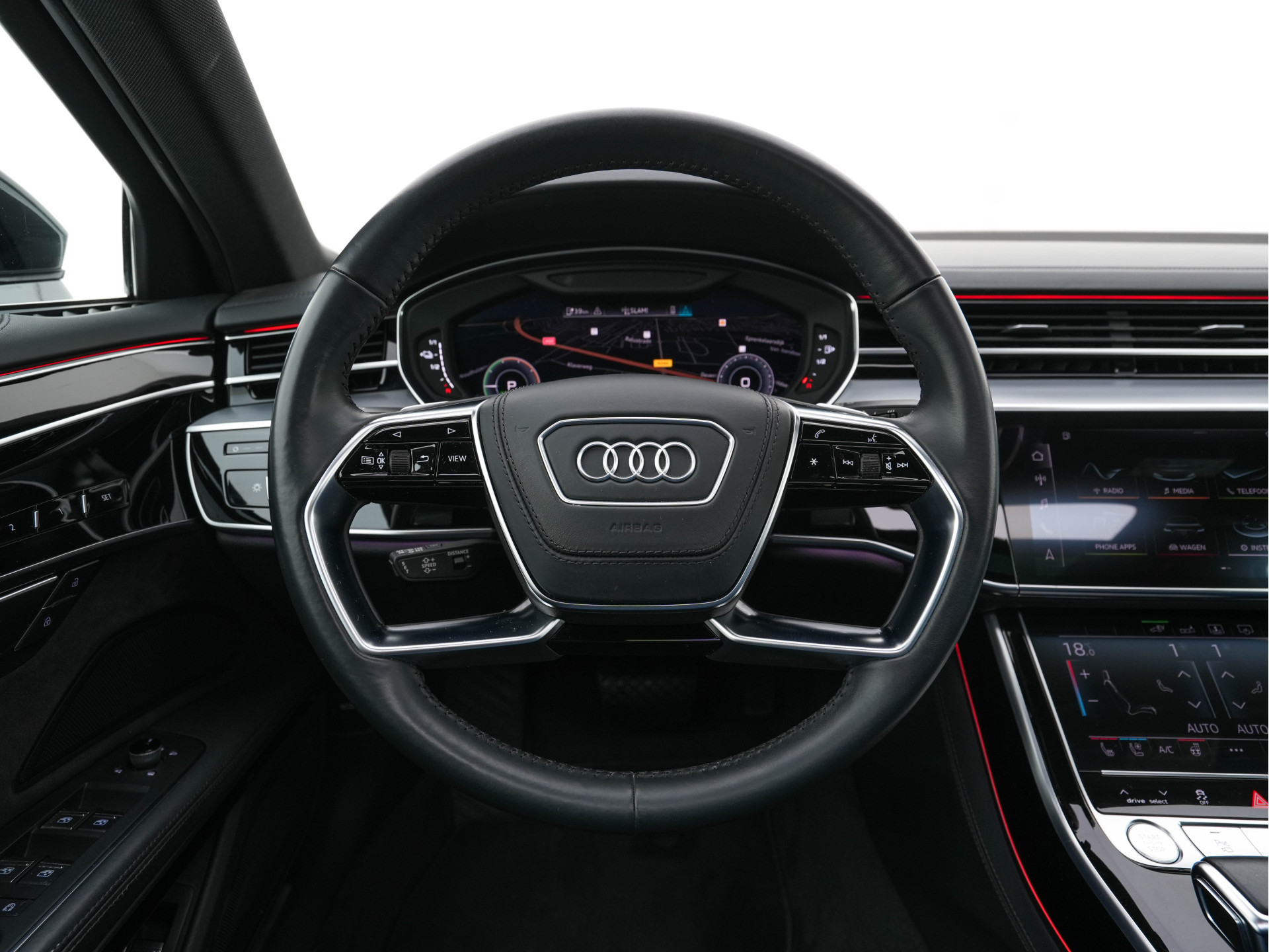 Audi A8 60 TFSI-E Quattro Lang Pro Line Plus (INCL-BTW) *PANO | LEATHER | MATRIX-LED | ADAPTIVE-CRUISE | BLIND-SPOT | SOFT-CLOSE | BANG&OLUFSEN | TOP-VIEW | MEMORY-PACK | MASSAGE | KEYLESS | DIGI-COCKPIT | NAVI-FULLMAP | 20''ALU