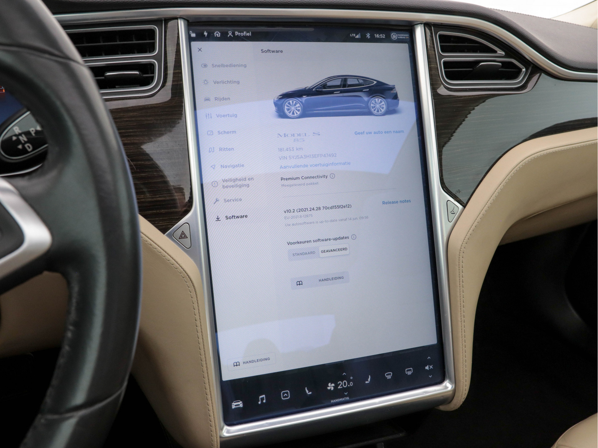Tesla Model S 85 Base [ 3-Fase ] (INCL-BTW) *PANO | KEYLESS | LEATHER | NAVI-FULLMAP | FULL-LED | CAMERA | DAB | CRUISE | HEATED-COMFORTSEATS | ECC | PDC | WOODEN-INLAY | DIGI-COCKPIT | MEMORY-PACK |  19"ALU*