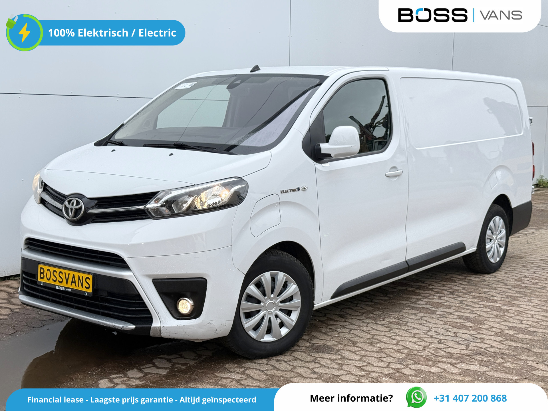 Toyota ProAce Electric 75kWh 136PK L2 Elektrisch 93.3% (SOH) 330km WLTP Snelladen Cruise Control Climate Control Carplay Navigatie 360° Camera Snelladen