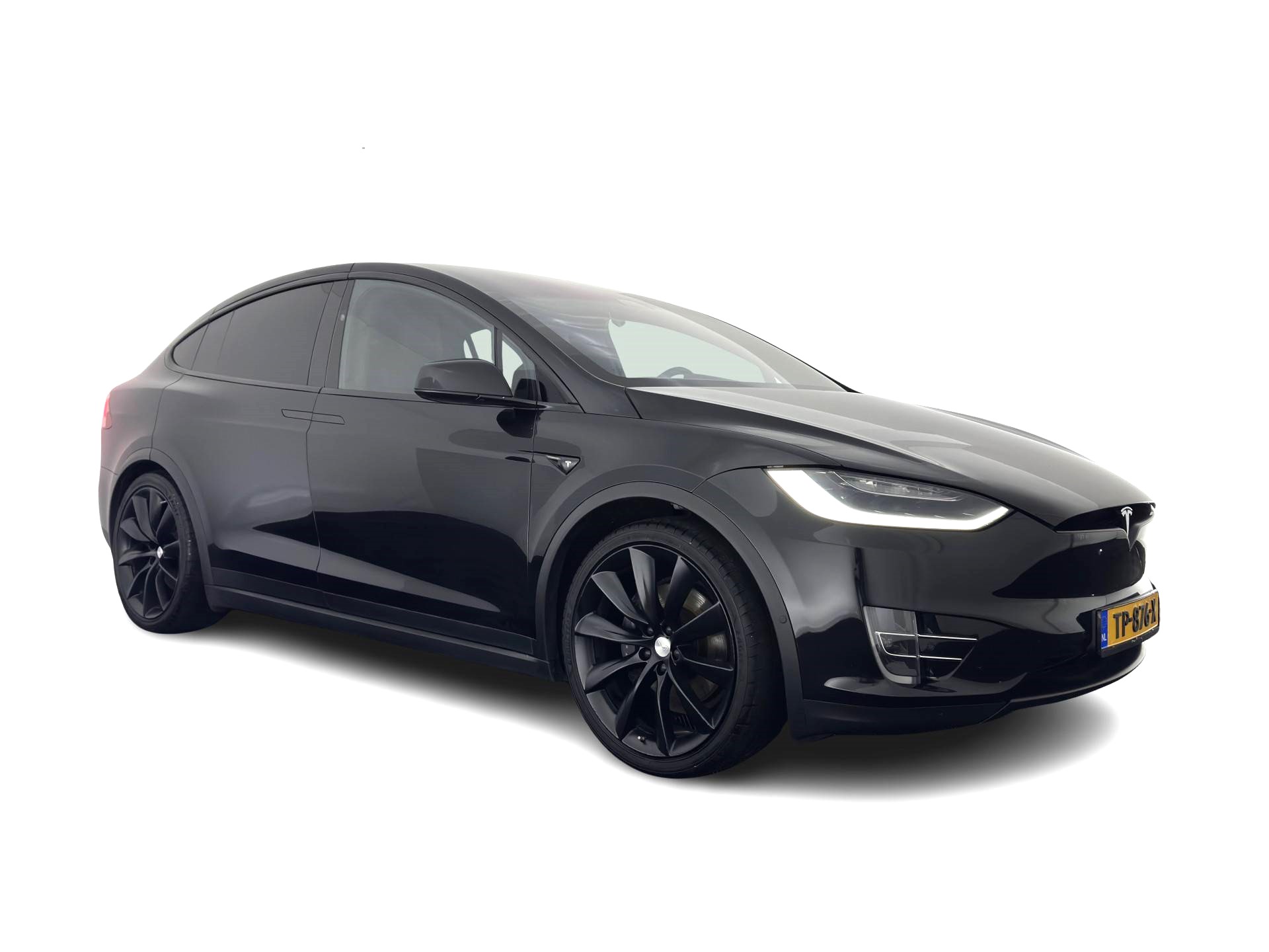 Tesla Model X 100D Black-Line AWD [ 3-Fase ] { SOH-86% } Aut. *PANO-WINDOW | AUTO-PILOT | VEGAN-LEATHER | NAVI-FULLMAP | FULL-LED | AIR-SUSPENSION | DIGI-COCKPIT | KEYLESS | DAB+ | HEATED-SPORTSEATS | PRIVACY-GLASS | TOPVIEW | TOWBAR | 22"ALU*