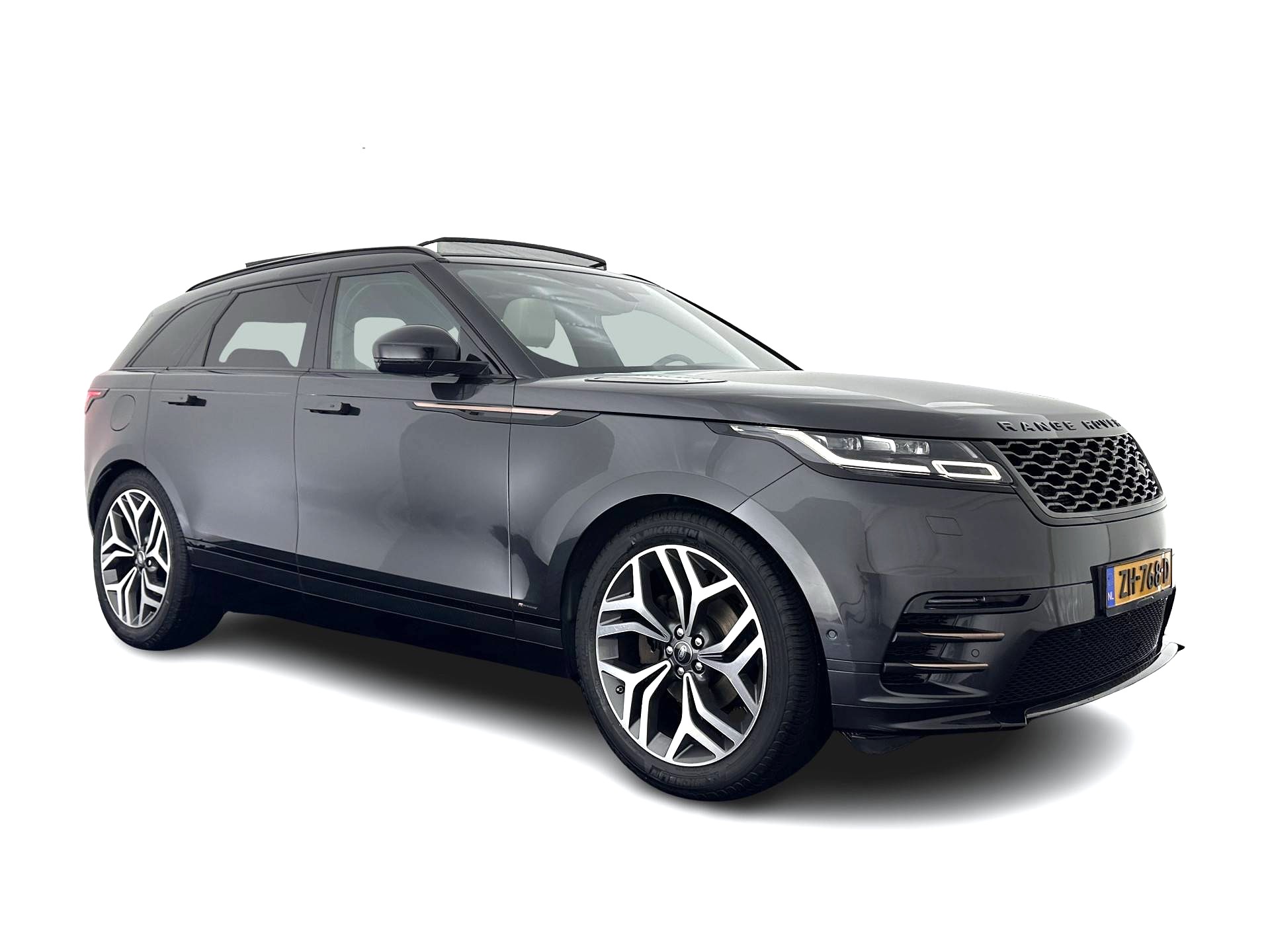 Land Rover Range Rover Velar 2.0 I4 AWD R-Dynamic HSE Aut. *PANO | LEATHER | FULL-LED | MEMORY-PACK | BLINDSPOT | MERIDIAN-SURROUND | DIGI-COCKPIT | CAMERA | KEYLESS | HEATED-COMFORTSEATS | PRIVACYGLASS | SHIFTPADDLES | HEAD-UP | 21"ALU*
