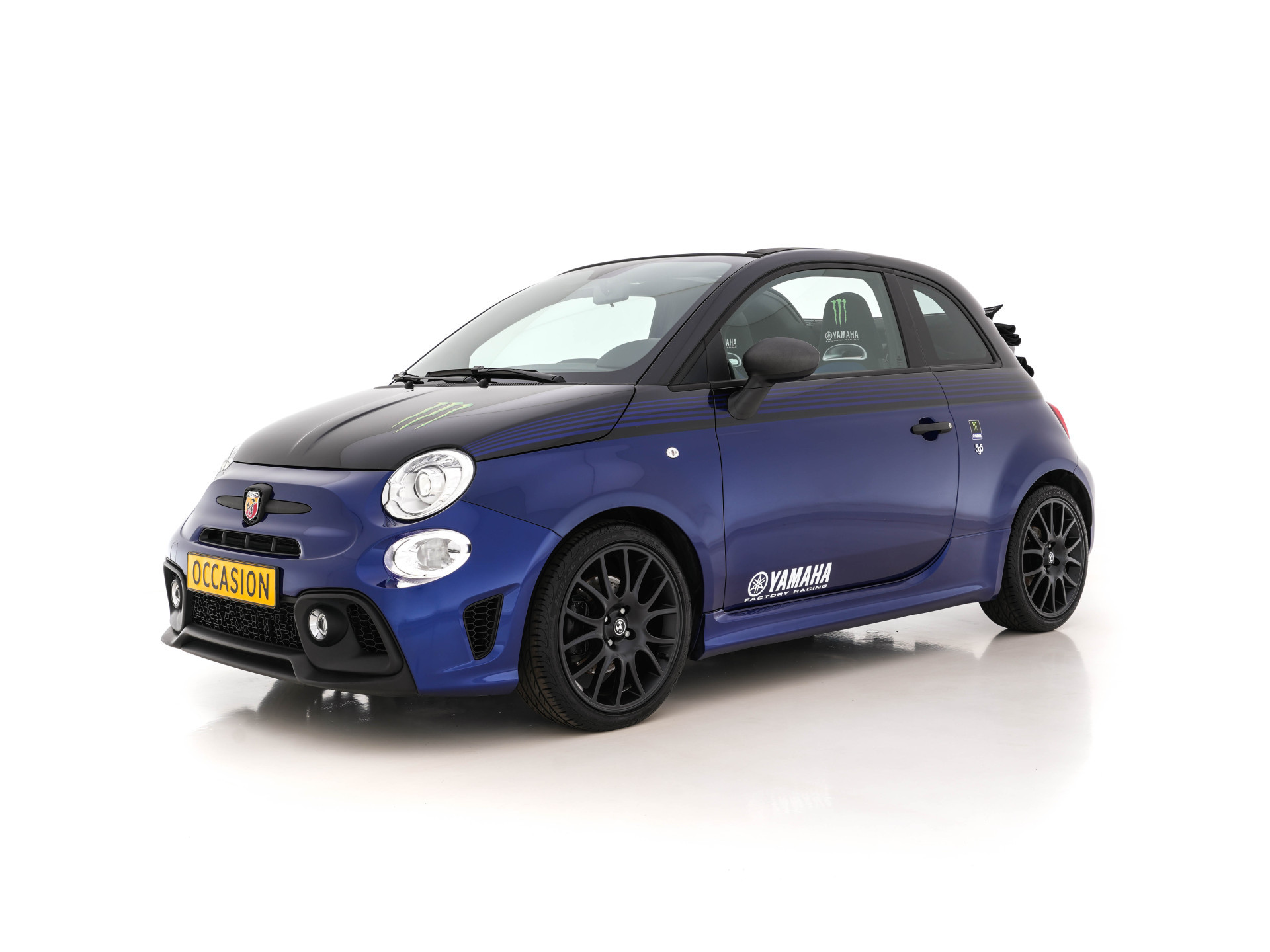 Abarth 500 C 1.4 T-Jet 595 Yamaha Factory Racing Edition Monster [ 1 of 2000 ] (INCL-BTW ) *! POCKET-ROCKET ! | NAVI-FULLMAP | XENON | CARPLAY | SPORT-EXHAUST | DAB | SPORT-SEATS | 17"ALU*