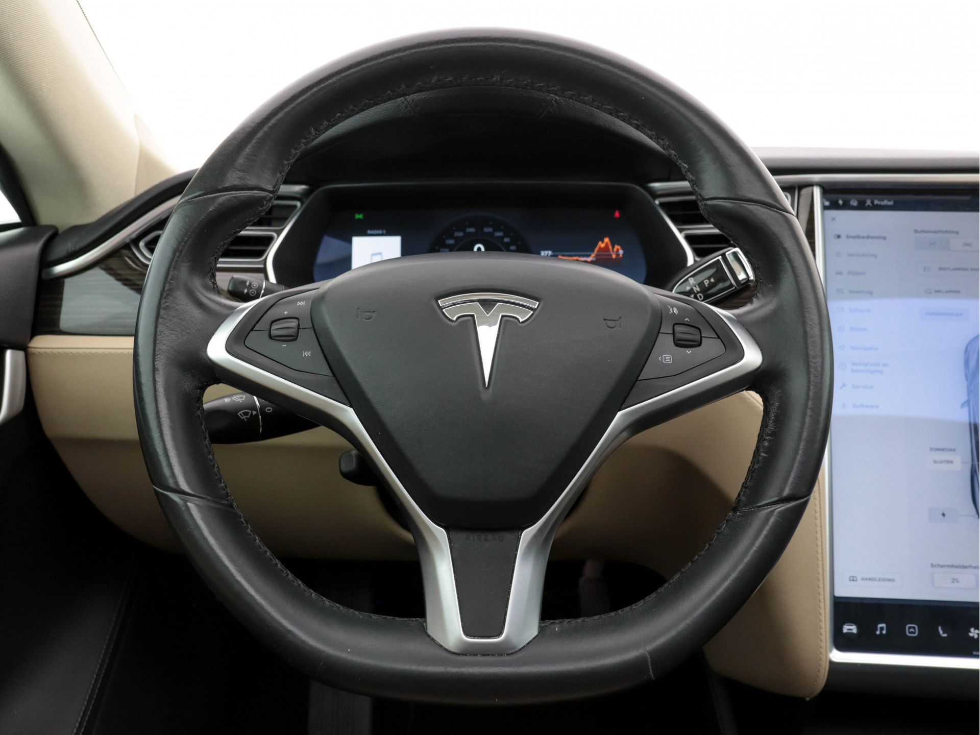 Tesla Model S 85 Base [ 3-Fase ] (INCL-BTW) *PANO | KEYLESS | LEATHER | NAVI-FULLMAP | FULL-LED | CAMERA | DAB | CRUISE | HEATED-COMFORTSEATS | ECC | PDC | WOODEN-INLAY | DIGI-COCKPIT | MEMORY-PACK |  19"ALU*