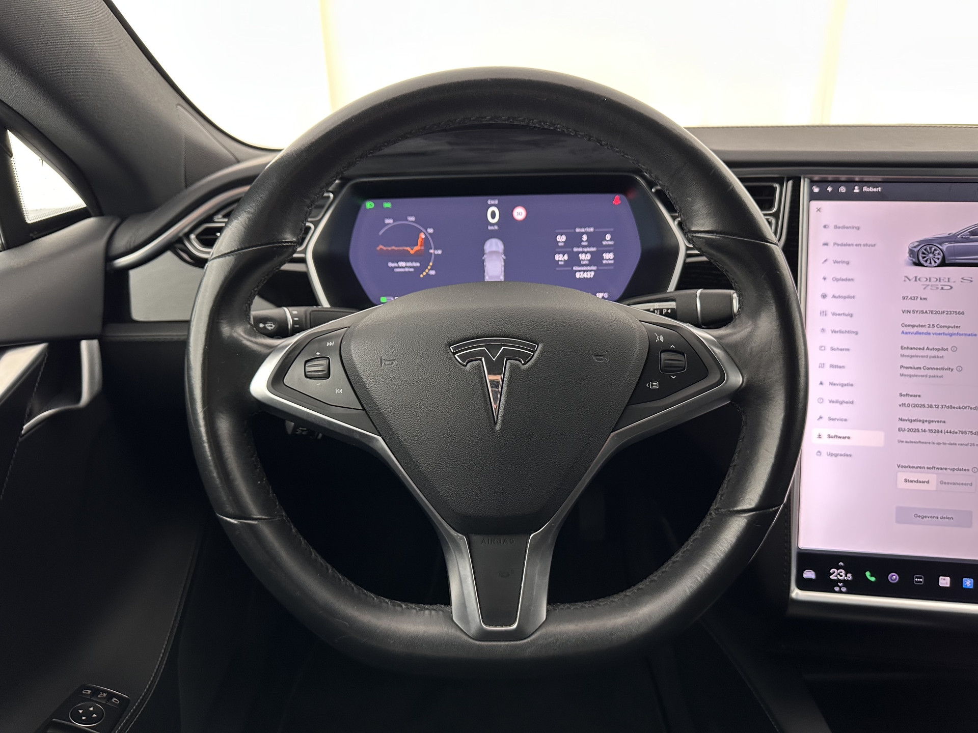 Tesla Model S 75D Base [ 3-Fase-17kW ] (SOH-85%) Aut. *PANO-WINDOW | LEATHER-FABRIC | AIRSUSPENION | FULL-LED | NAVI-FULLMAP | KEYLESS | MEMORY-PACK | HEATED-COMFORTSEATS | DIGI-COCKPIT | CARBON-INLAY | AUTOPILOT | 21"ALU*