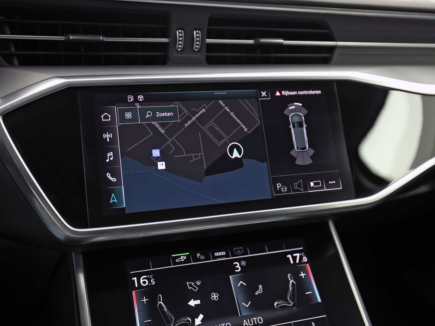 Audi A6 55 TFSI e quattro S-Line Competition 368Pk Automaat (2X S-LINE, APPLE CARPLAY, SPORTZETELS, NAPPA LEDER, MEMORY SEATS, CAMERA, ADAPTIVE CRUISE, ELEK ACHTERKLEP, STOELVERWARMING ACHTER, NIEUWSTAAT)