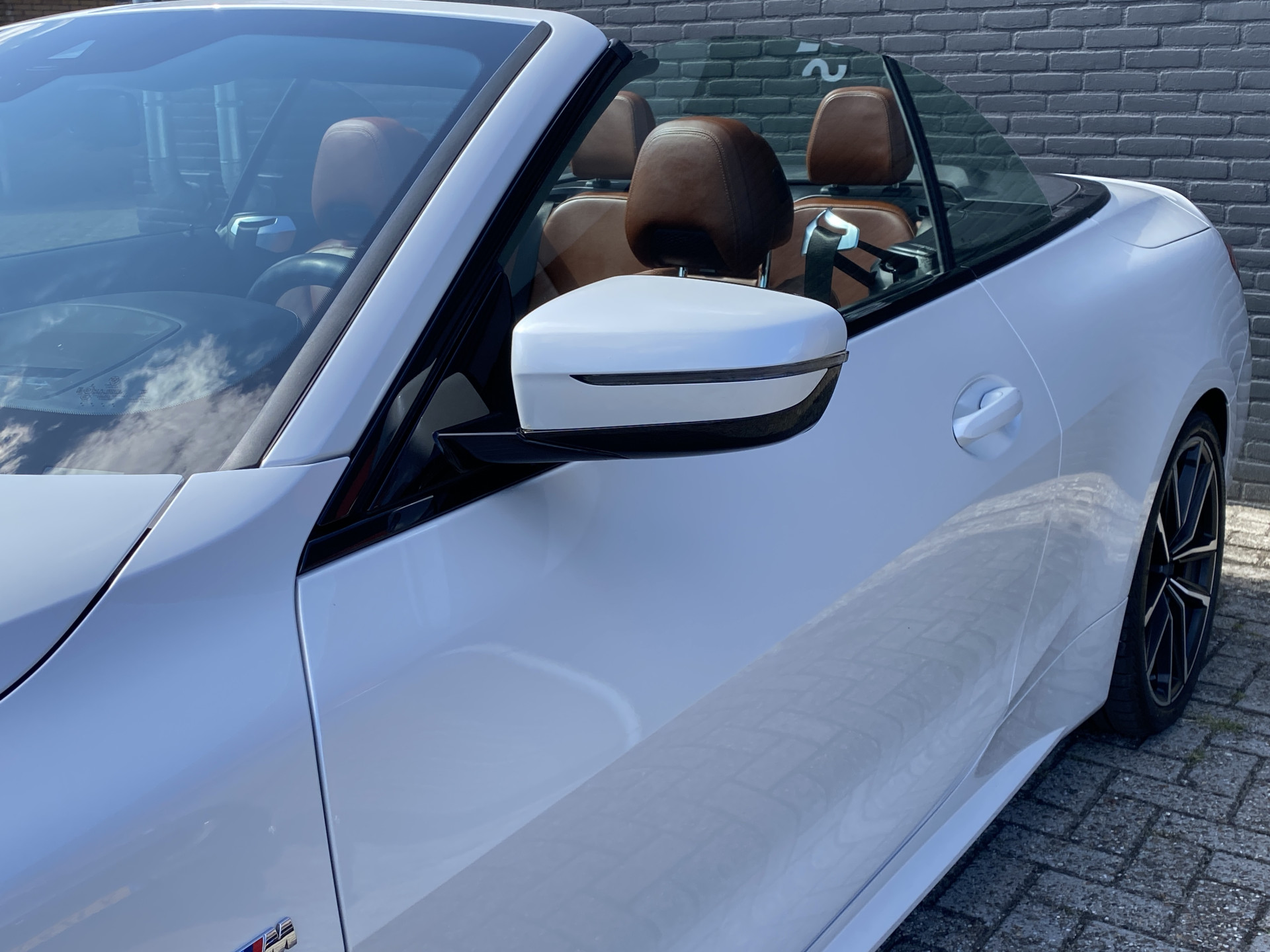 BMW 4-serie Cabrio 420i M-Sport 184 pk High Executive AUT. | dealer onderh. | cognac leder | memory seat | trekhaak | stoel-/stuurverw.